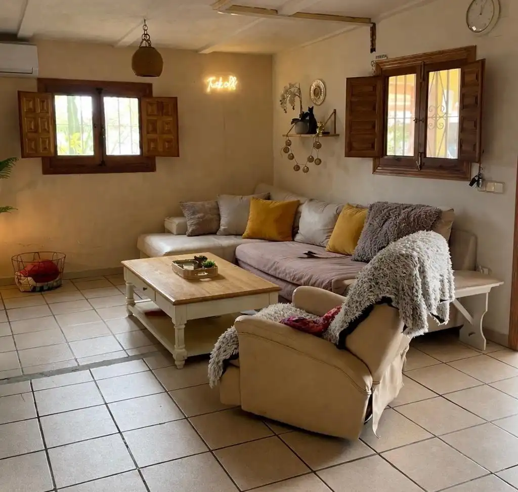 Sala de estar de Casa o chalet en venta en L'Alfàs del Pi con Aire acondicionado, Jardín privado y Trastero