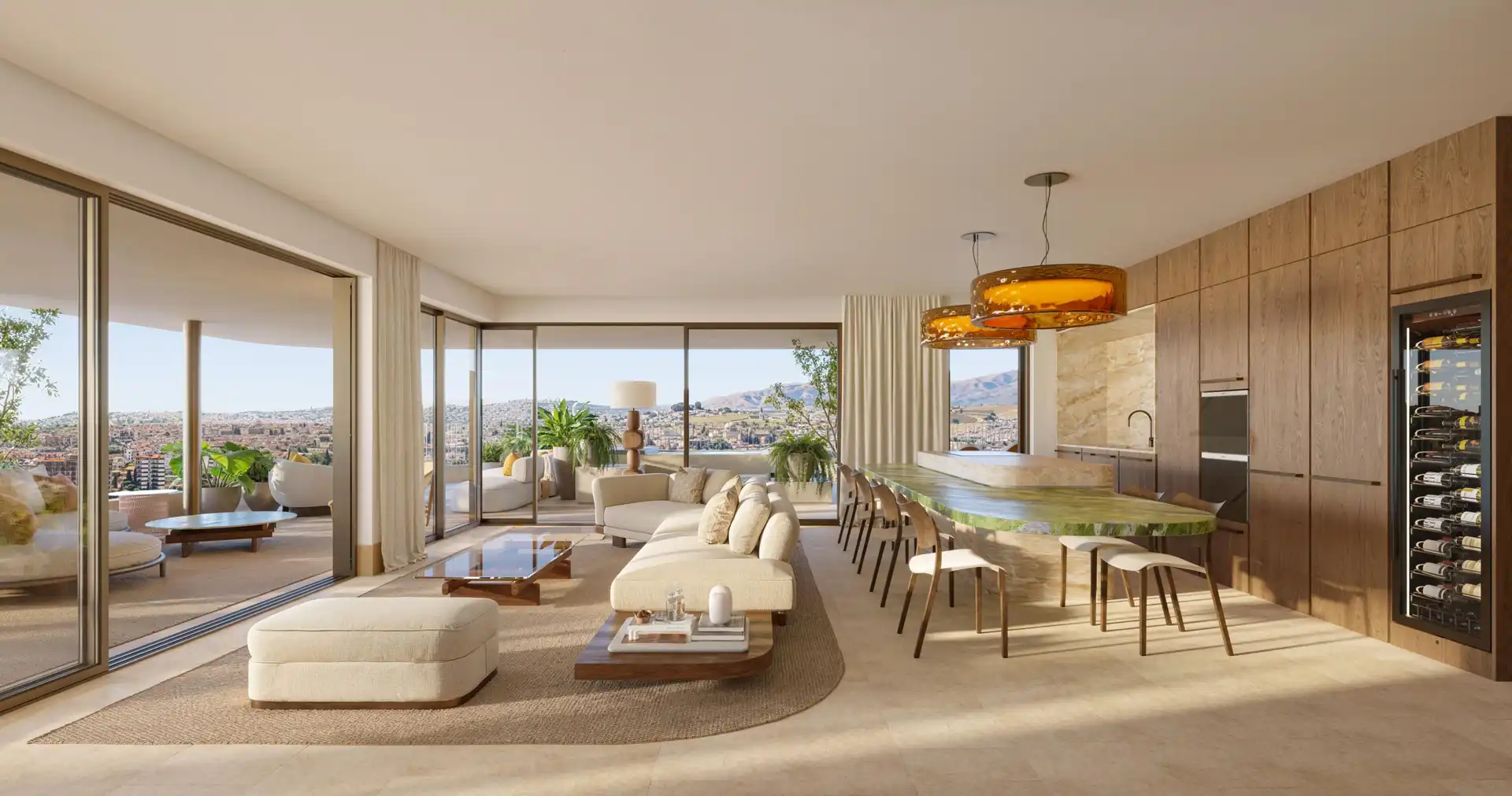 Wohnzimmer von Wohnungen zum Verkauf in Fuengirola mit Gemeinschaftspool