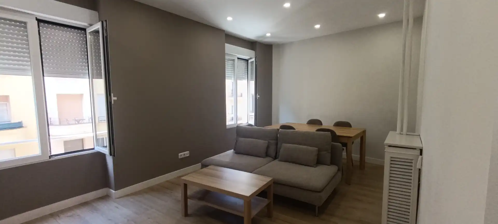 Sala de estar de Piso de alquiler en Madrid con Calefacción, Parquet y Amueblado