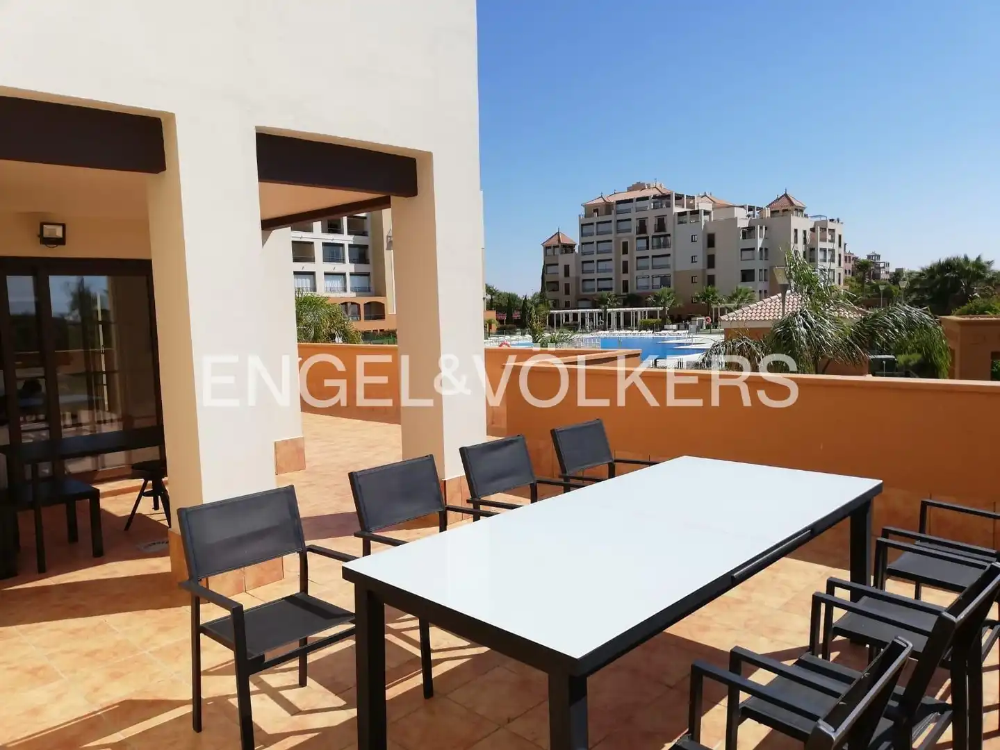 Terrasse von Wohnung zur Miete in Ayamonte mit Klimaanlage, Heizung und Privatgarten
