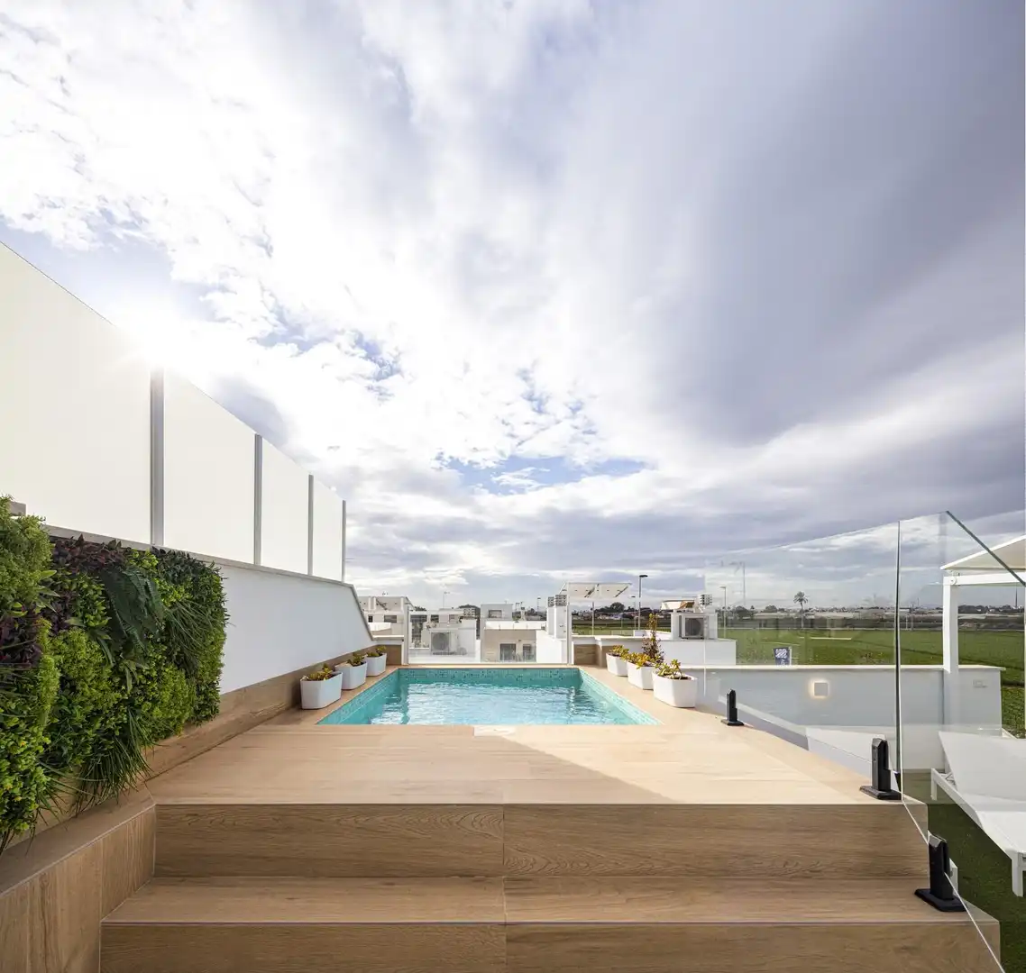 Piscina de Casa o chalet en venta en Pilar de la Horadada con Jardín privado, Terraza y Piscina comunitaria