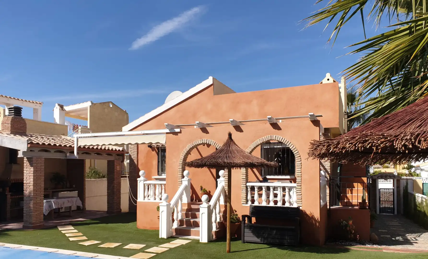 Vista exterior de Casa o chalet en venta en Mazarrón con Aire acondicionado, Jardín privado y Terraza