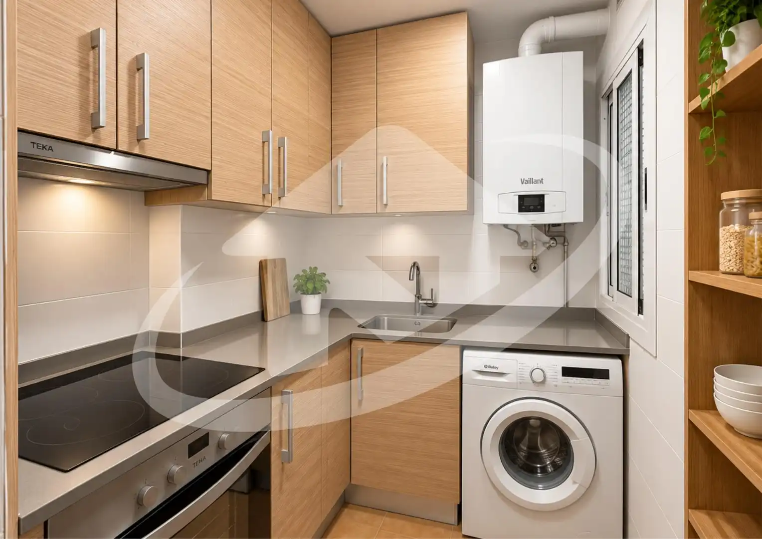 Kitchen of Flat for sale in Sabadell  with Heating and Balcony