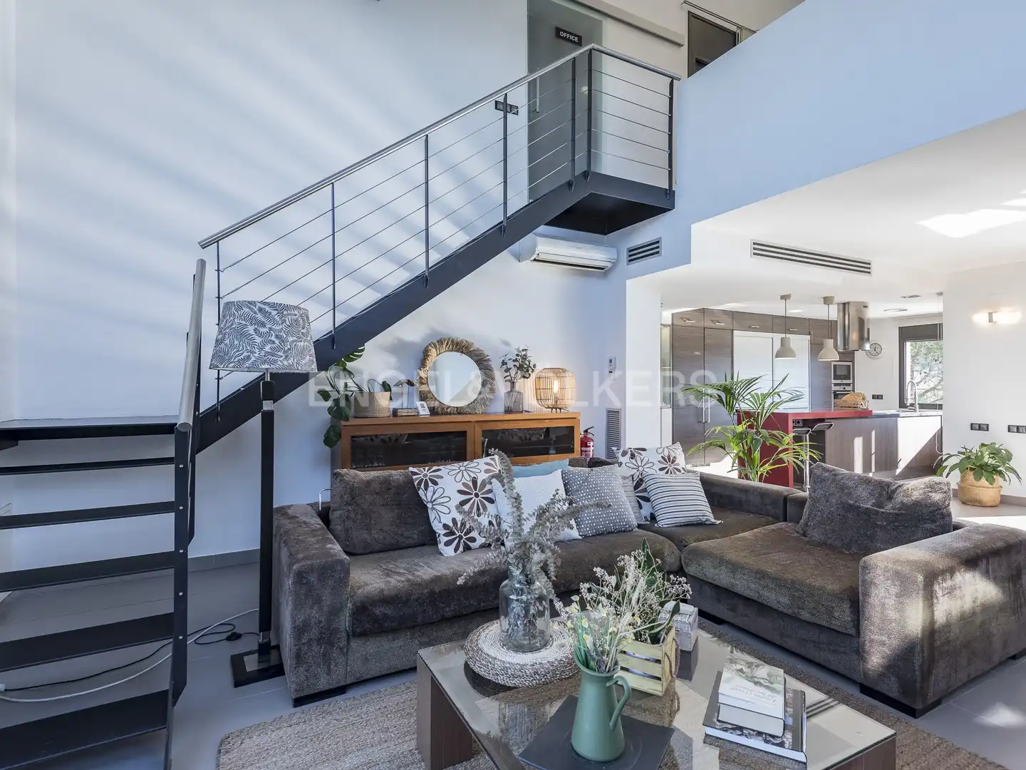 Sala de estar de Casa o chalet de alquiler en Vacarisses con Aire acondicionado, Calefacción y Jardín privado