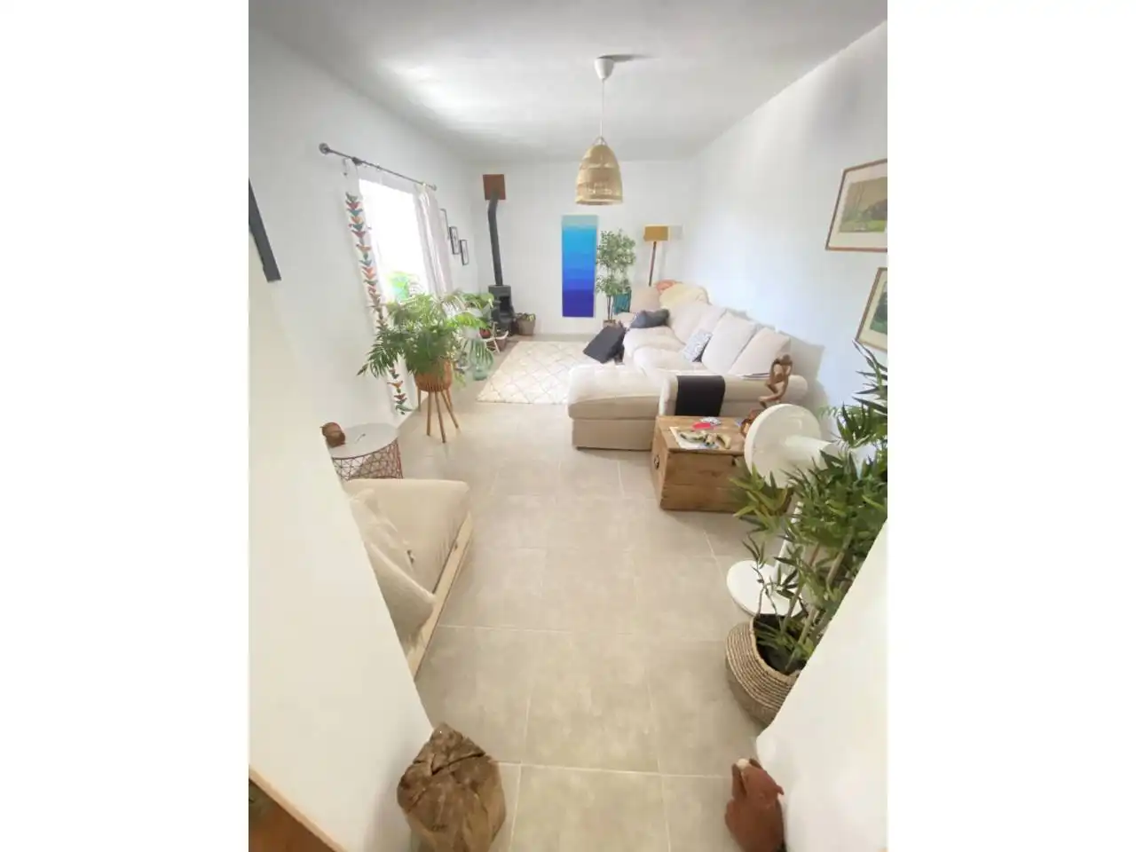 Sala d'estar de Finca rústica en venda en Fasnia amb Jardí privat, Terrassa i Moblat