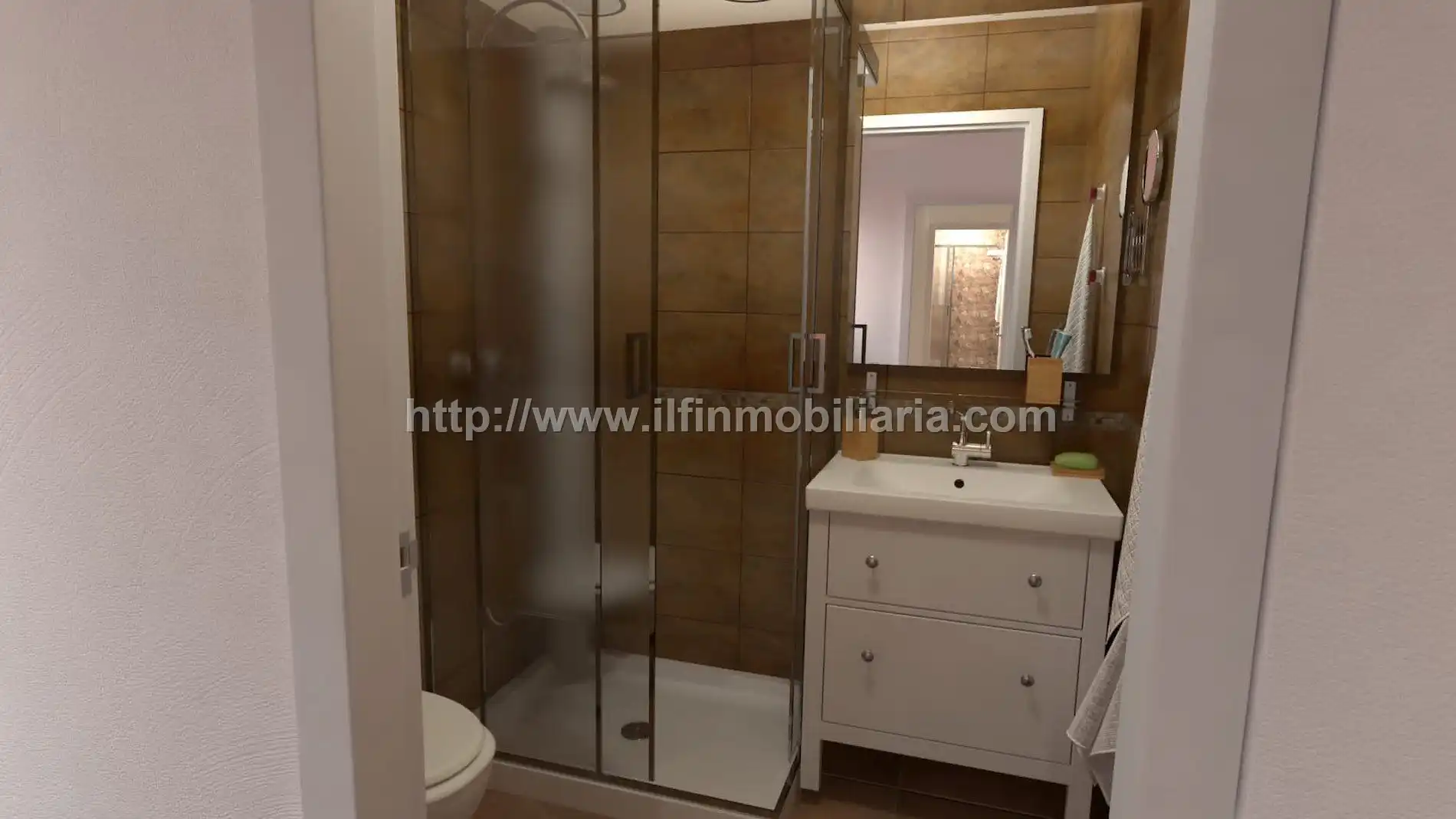 Schlafzimmer von Einfamilien-Reihenhaus zum Verkauf in  Palma de Mallorca mit Klimaanlage, Schwimmbad und Möbliert