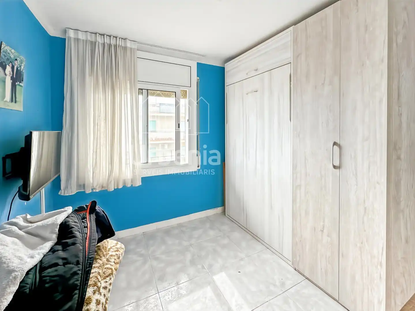 Bedroom of Flat for sale in Mataró  with Terrace and Furnished