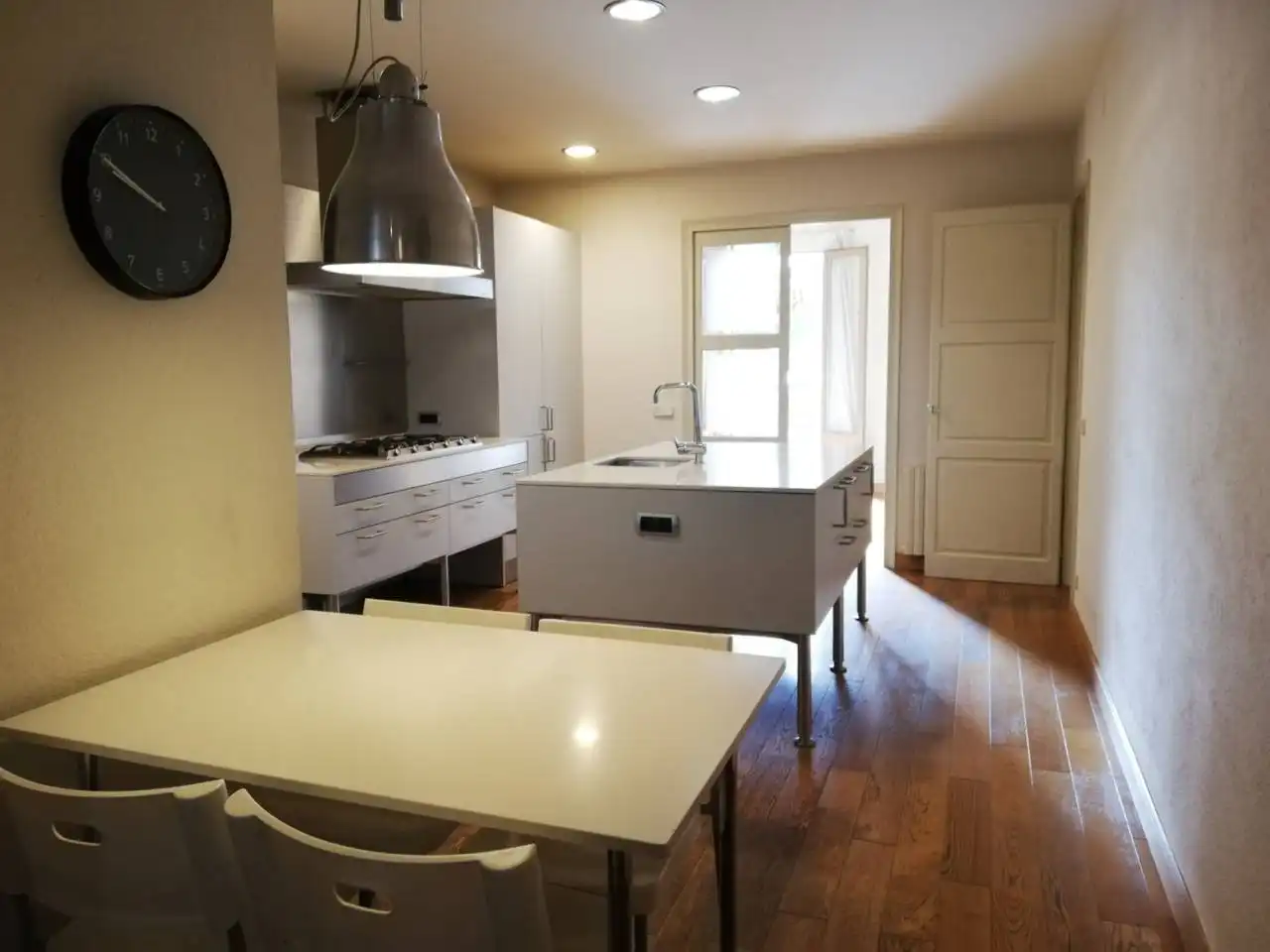 Küche von Wohnung zur Miete in Girona mit Klimaanlage, Heizung und Parkett