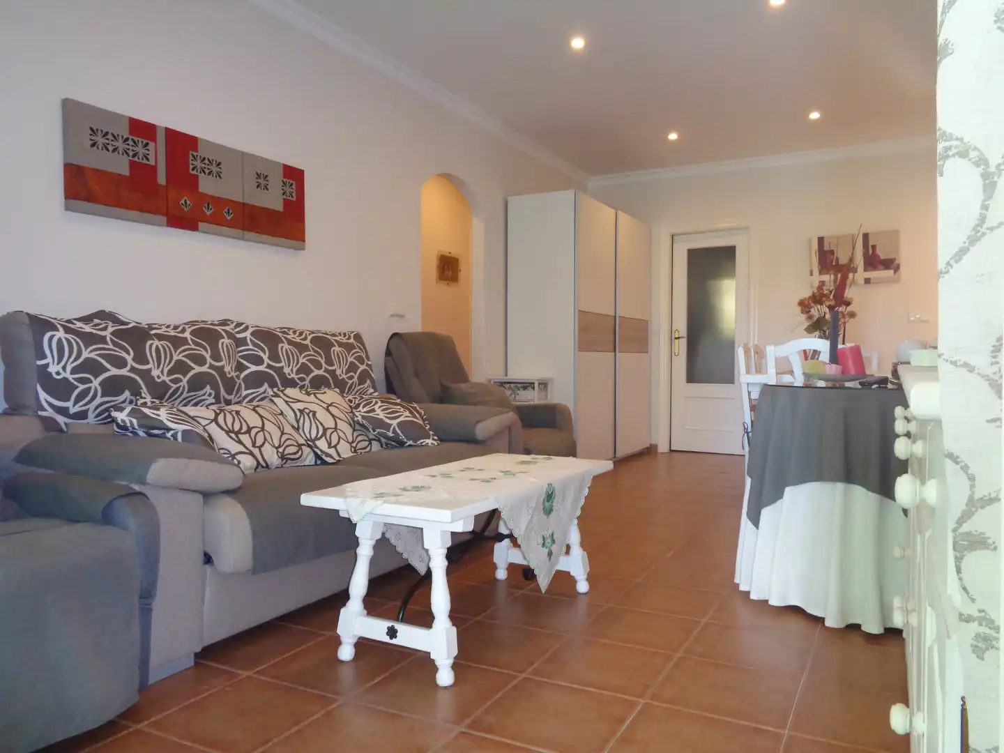 Sala de estar de Apartamento en venta en Islantilla con Aire acondicionado, Calefacción y Jardín privado
