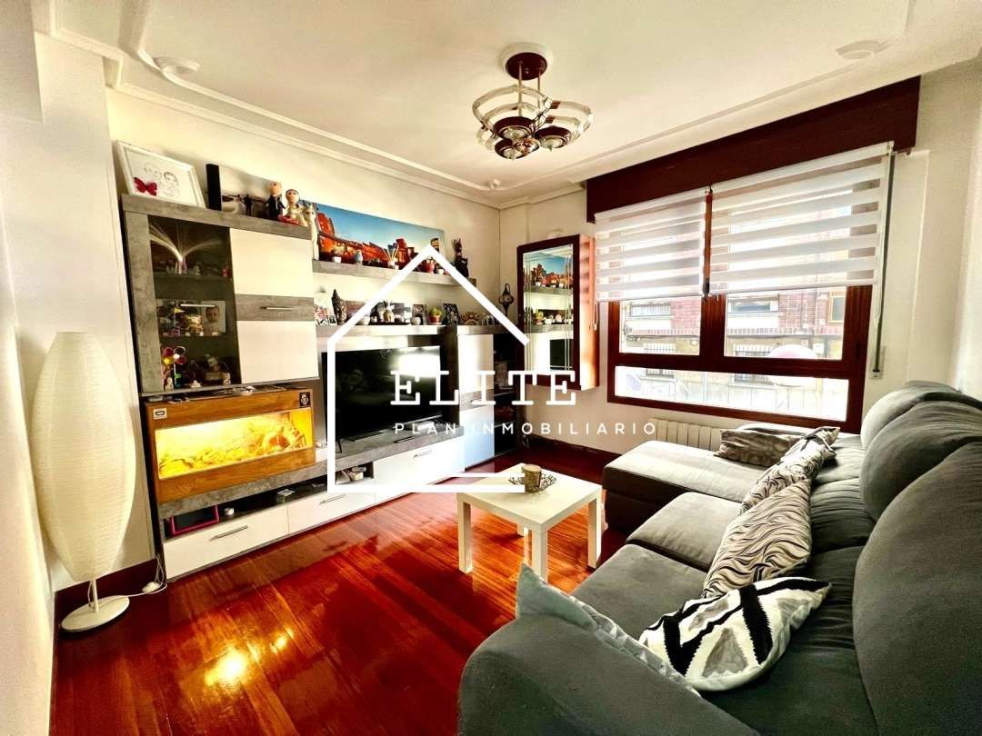 Sala d'estar de Pis en venda en Santurtzi  amb Calefacció, Jardí privat i Moblat