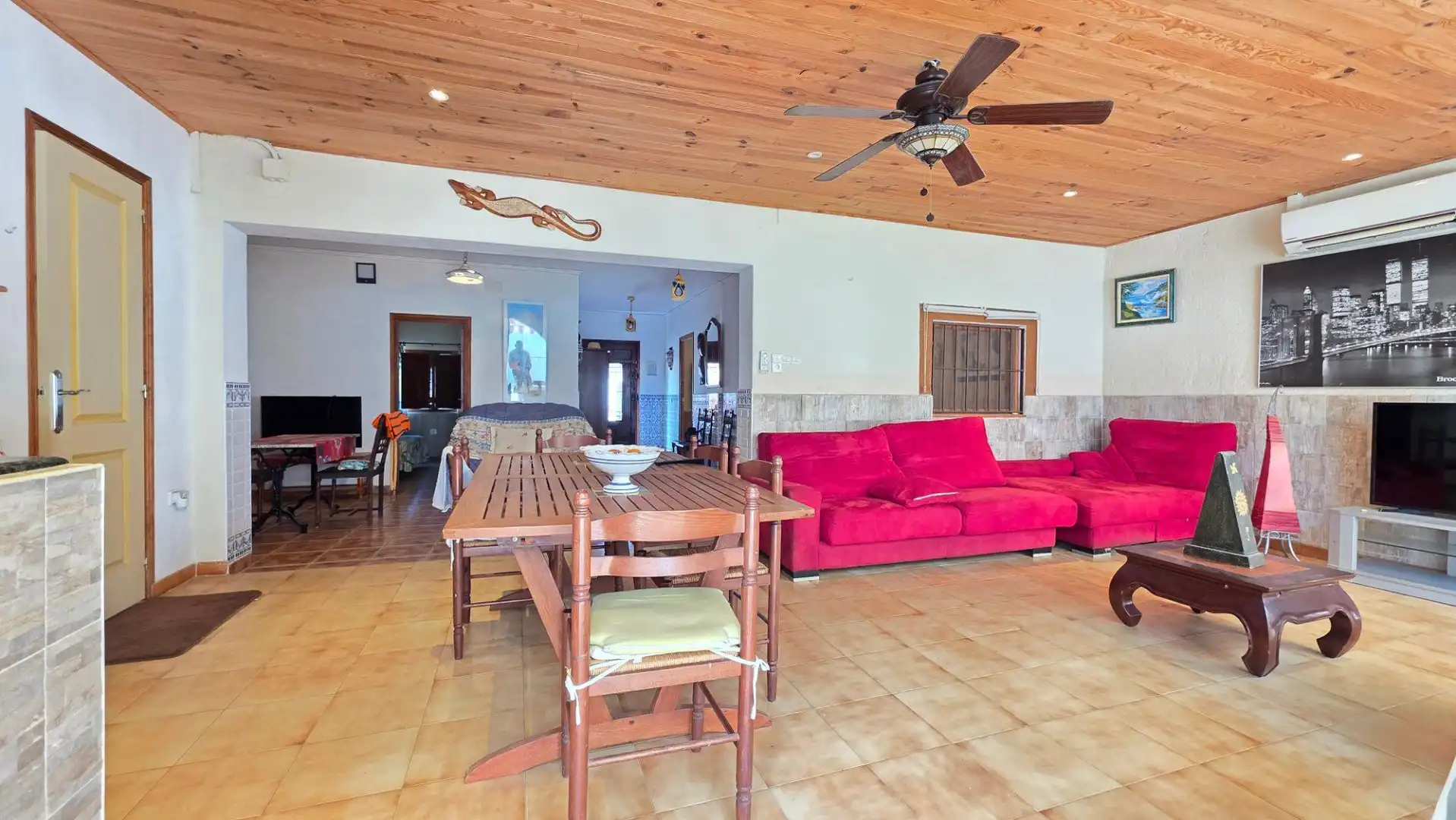 Sala de estar de Casa o chalet en venta en Daimús con Aire acondicionado, Jardín privado y Terraza