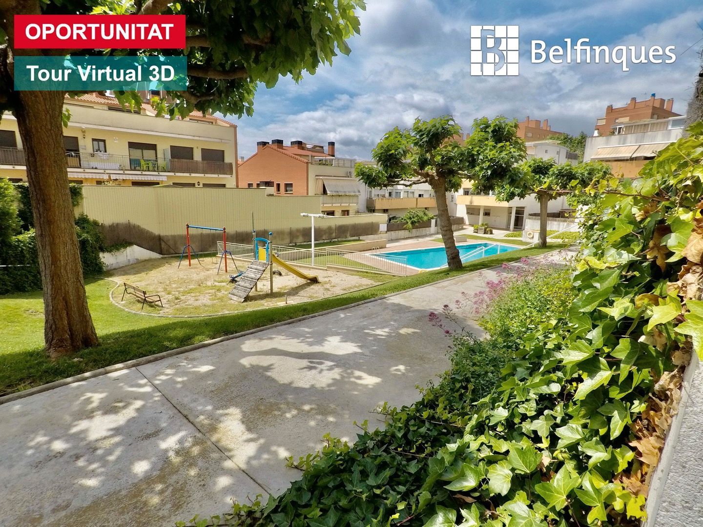 Garden of Flat to rent in Terrassa  with Heating, Private garden and Parquet flooring