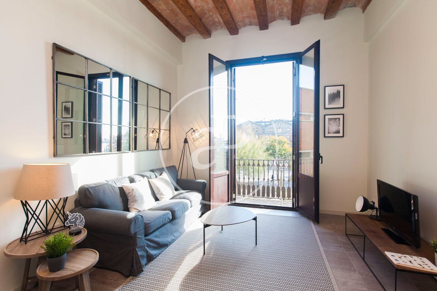 Living room of Flat to rent in  Barcelona Capital  with Air Conditioner, Heating and Terrace