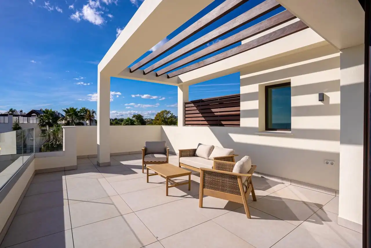 Terraza de Ático de alquiler en Estepona con Aire acondicionado, Calefacción y Terraza