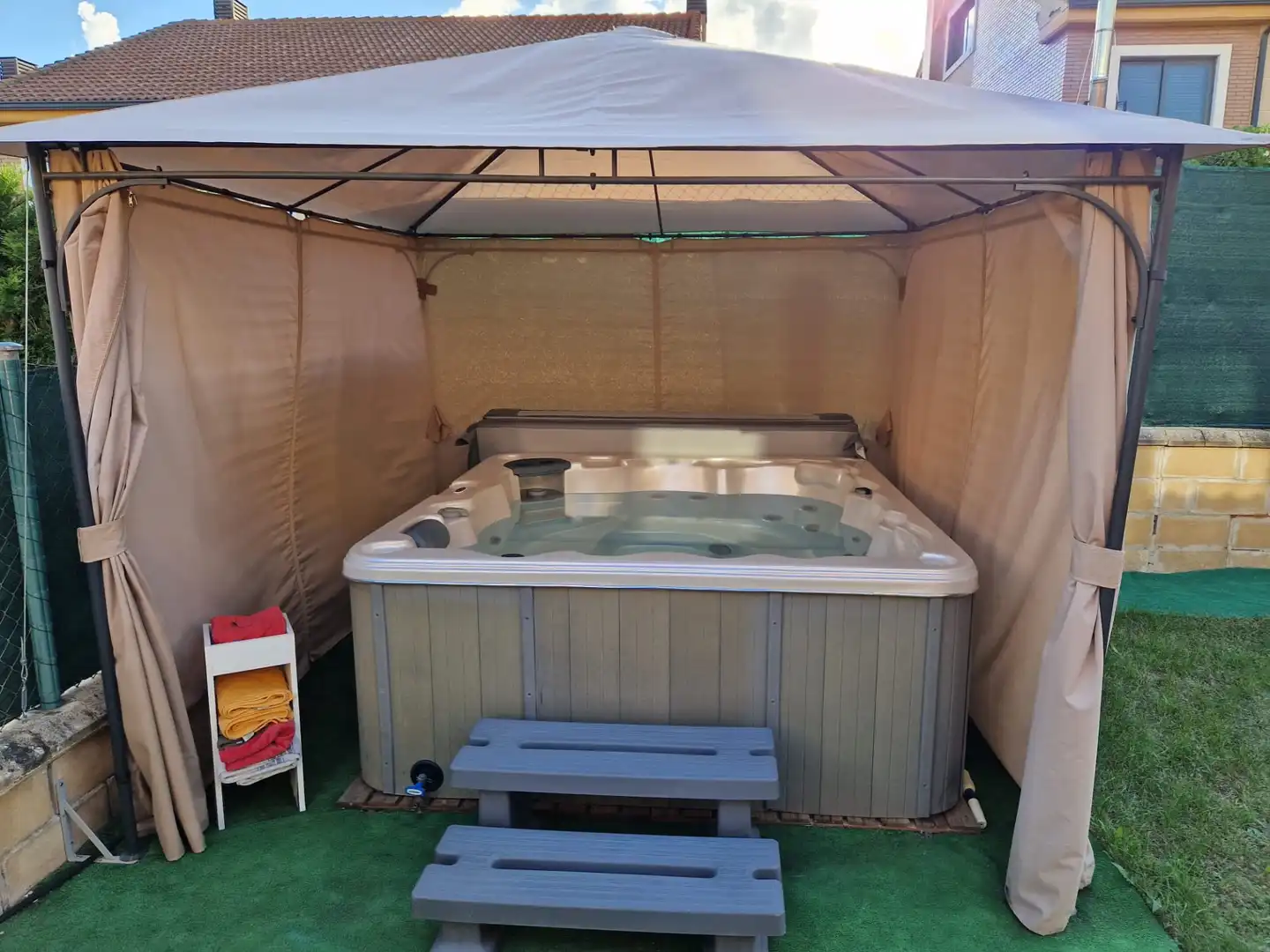 Terraza de Casa o chalet de alquiler en Zaratán con Calefacción, Jardín privado y Parquet