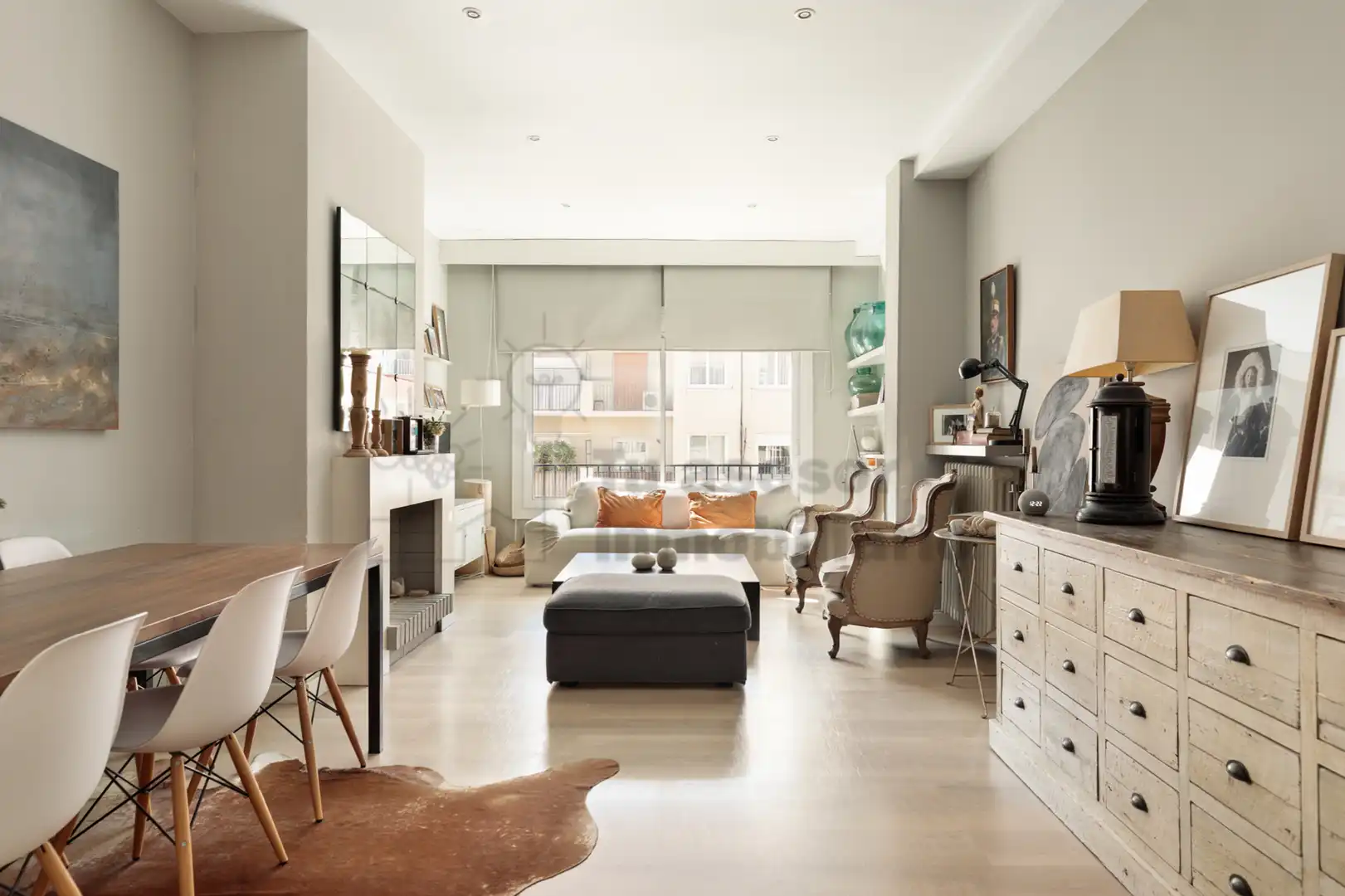Sala de estar de Piso en venta en Barcelona con Aire acondicionado, Calefacción y Parquet