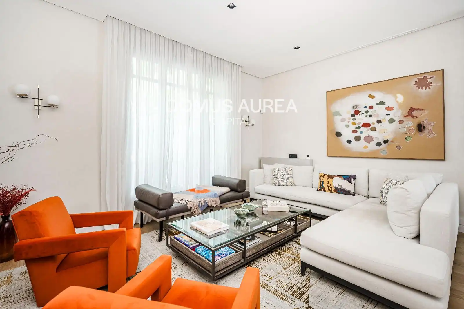 Living room of Flat for rent in Madrid  with Air Conditioner, Storage room and Furnished