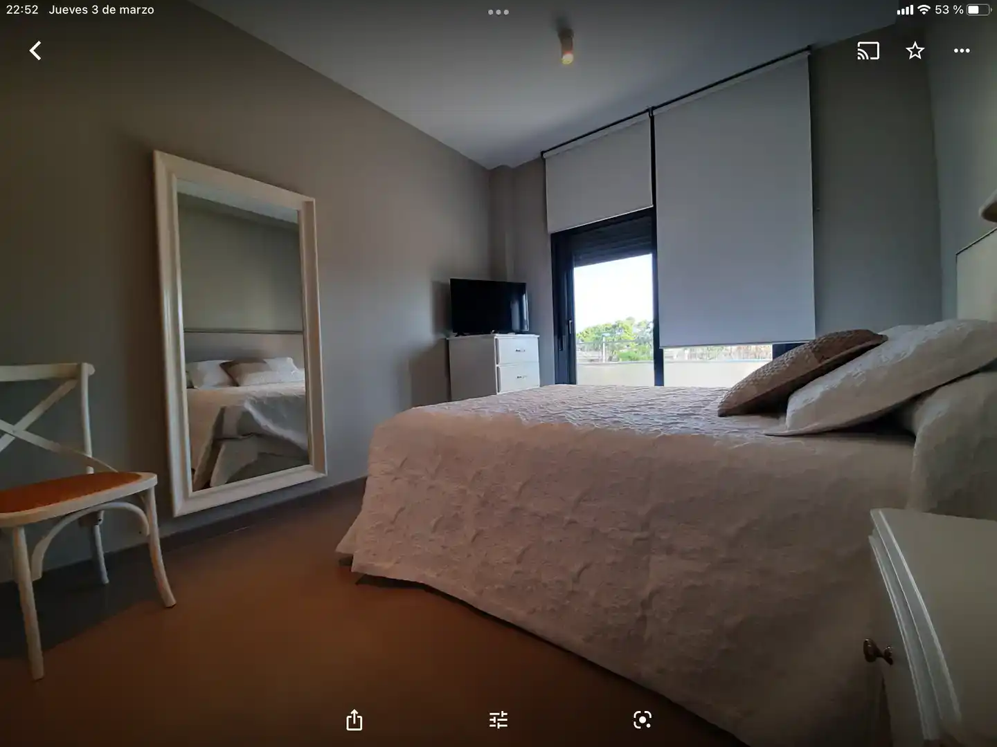 Schlafzimmer von Wohnung zur Miete in Jávea / Xàbia mit Klimaanlage, Terrasse und Schwimmbad