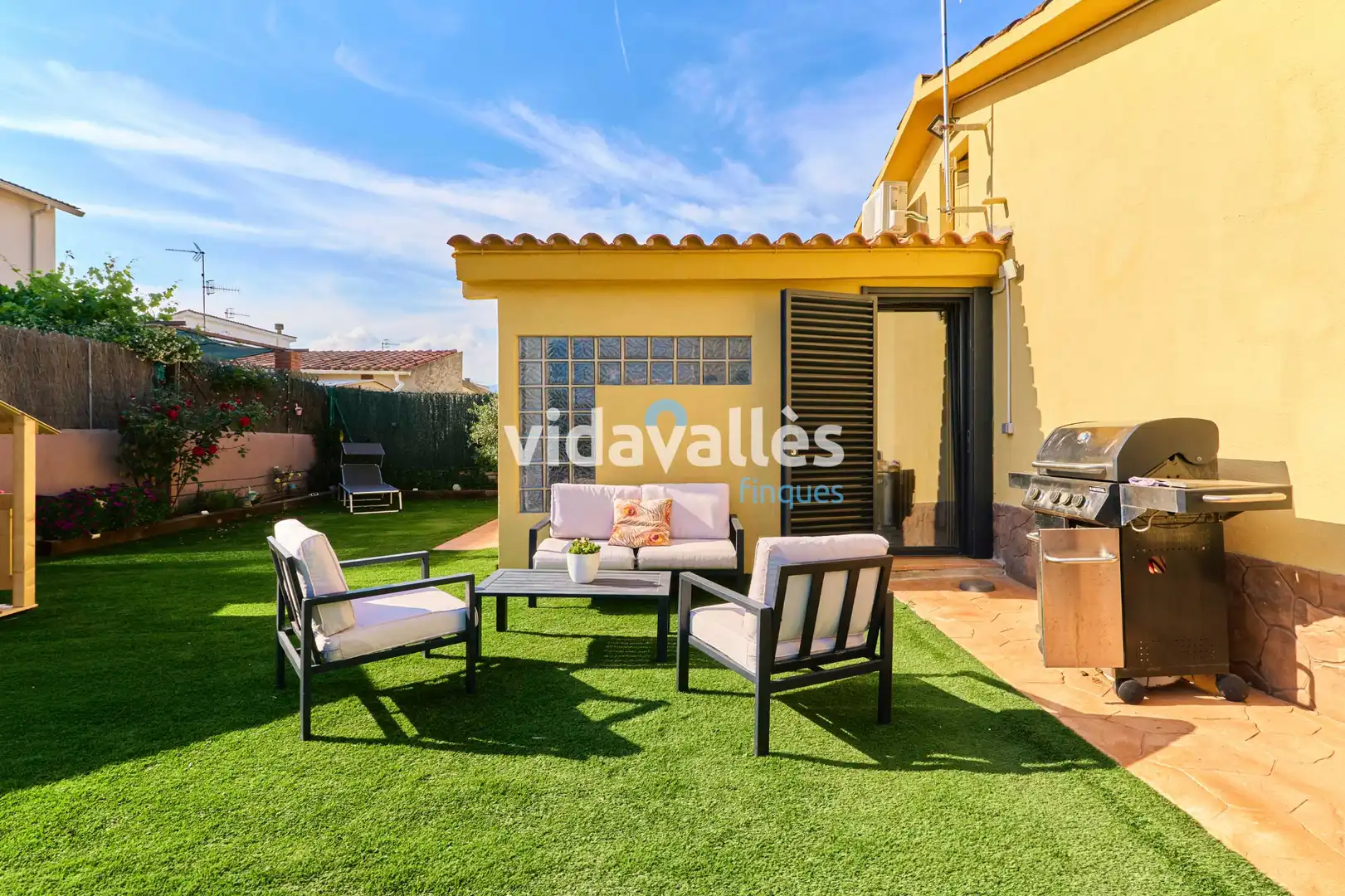 Terraza de Casa o chalet en venta en Llinars del Vallès con Aire acondicionado, Calefacción y Jardín privado