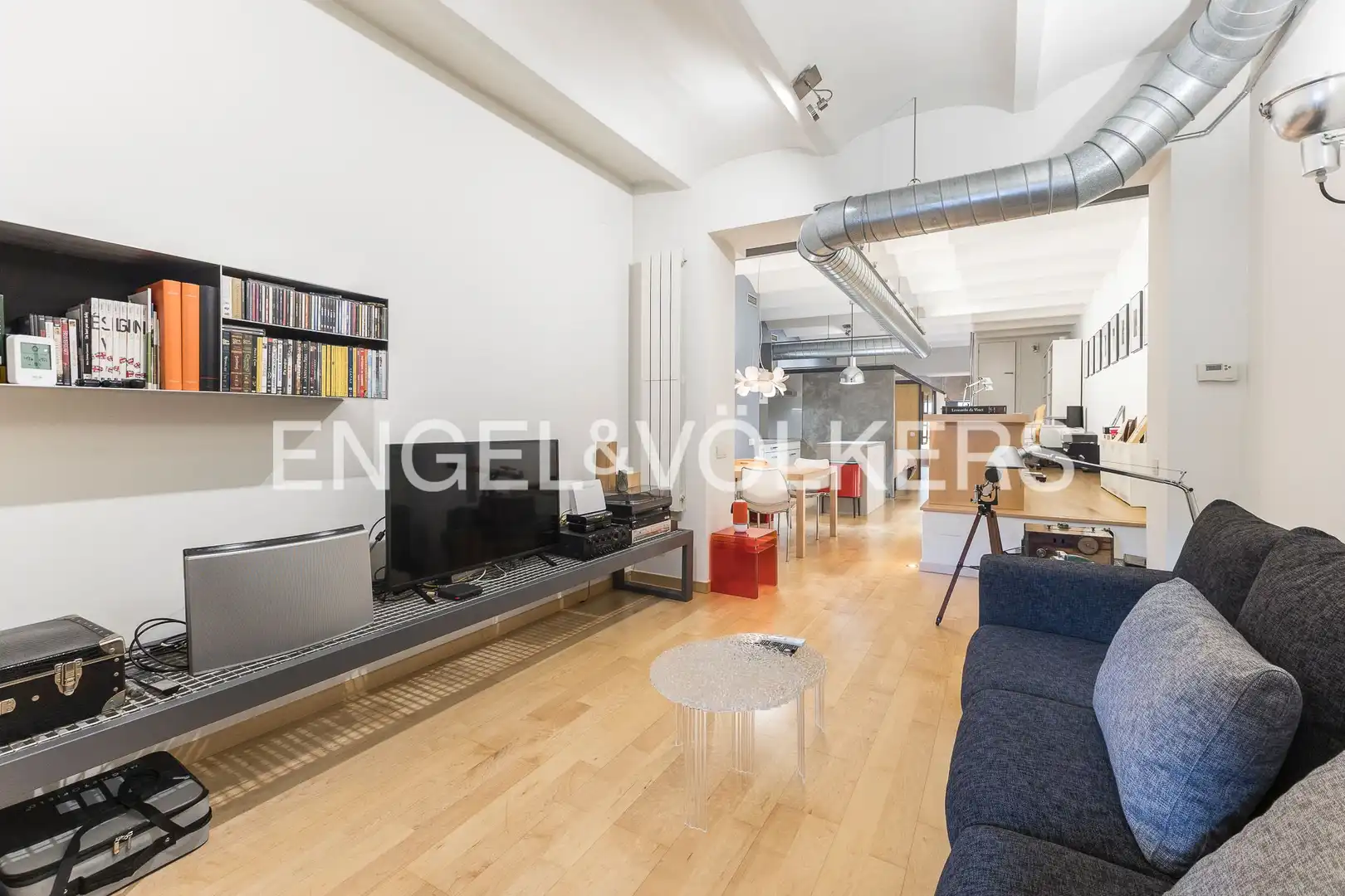 Sala de estar de Loft en venta en Barcelona con Aire acondicionado, Calefacción y Parquet