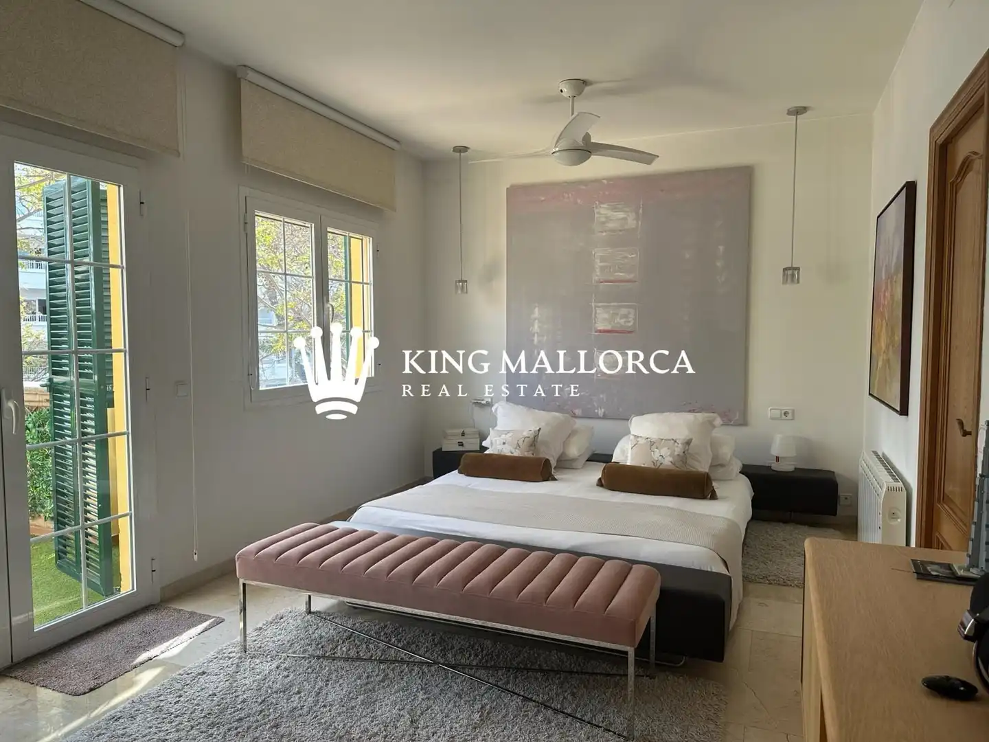 Schlafzimmer von Einfamilien-Reihenhaus zur Miete in Calvià mit Klimaanlage, Privatgarten und Terrasse