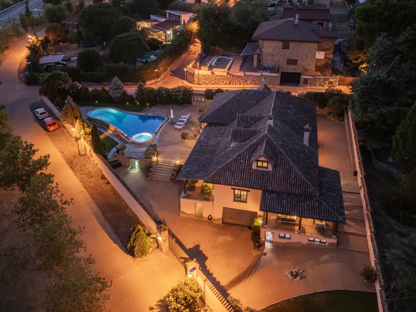 Exterior view of Houses for sale in Manzanares El Real  with Air Conditioner, Heating and Private garden