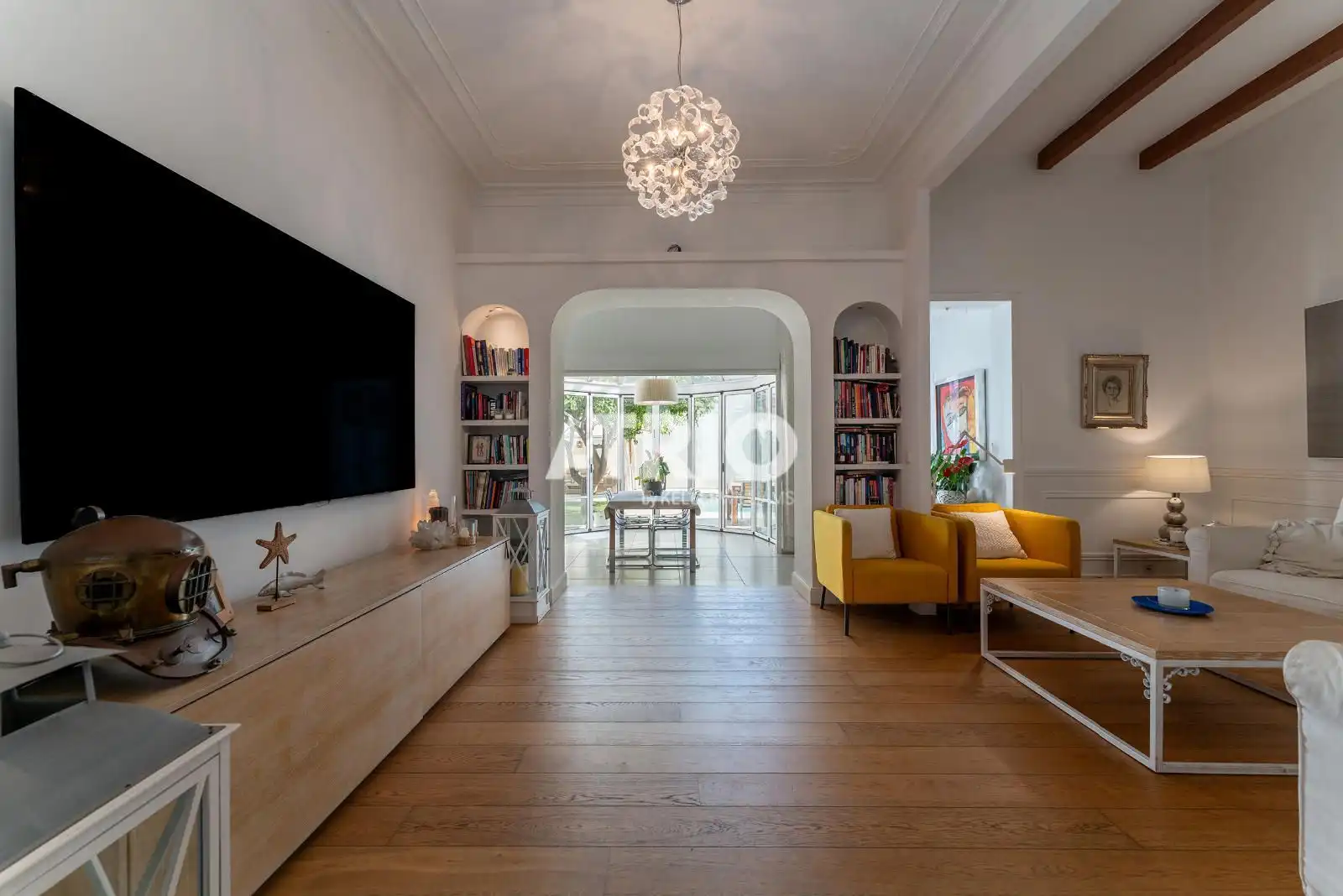 Wohnzimmer von Haus oder Chalet zum Verkauf in  Palma de Mallorca mit Klimaanlage, Privatgarten und Terrasse