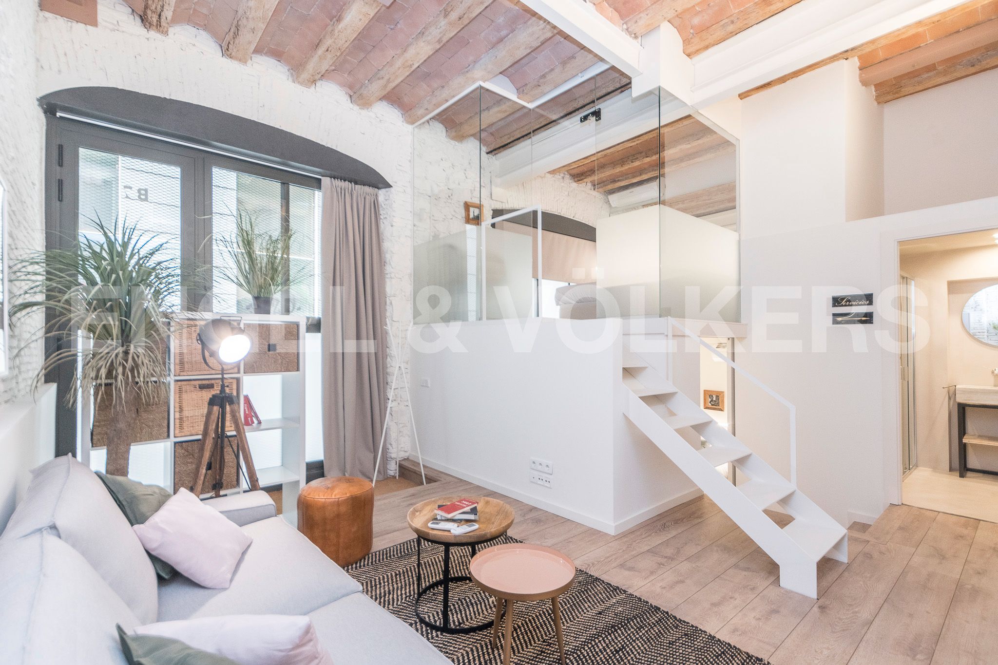 Bedroom of Loft to rent in  Barcelona Capital  with Air Conditioner, Heating and Parquet flooring