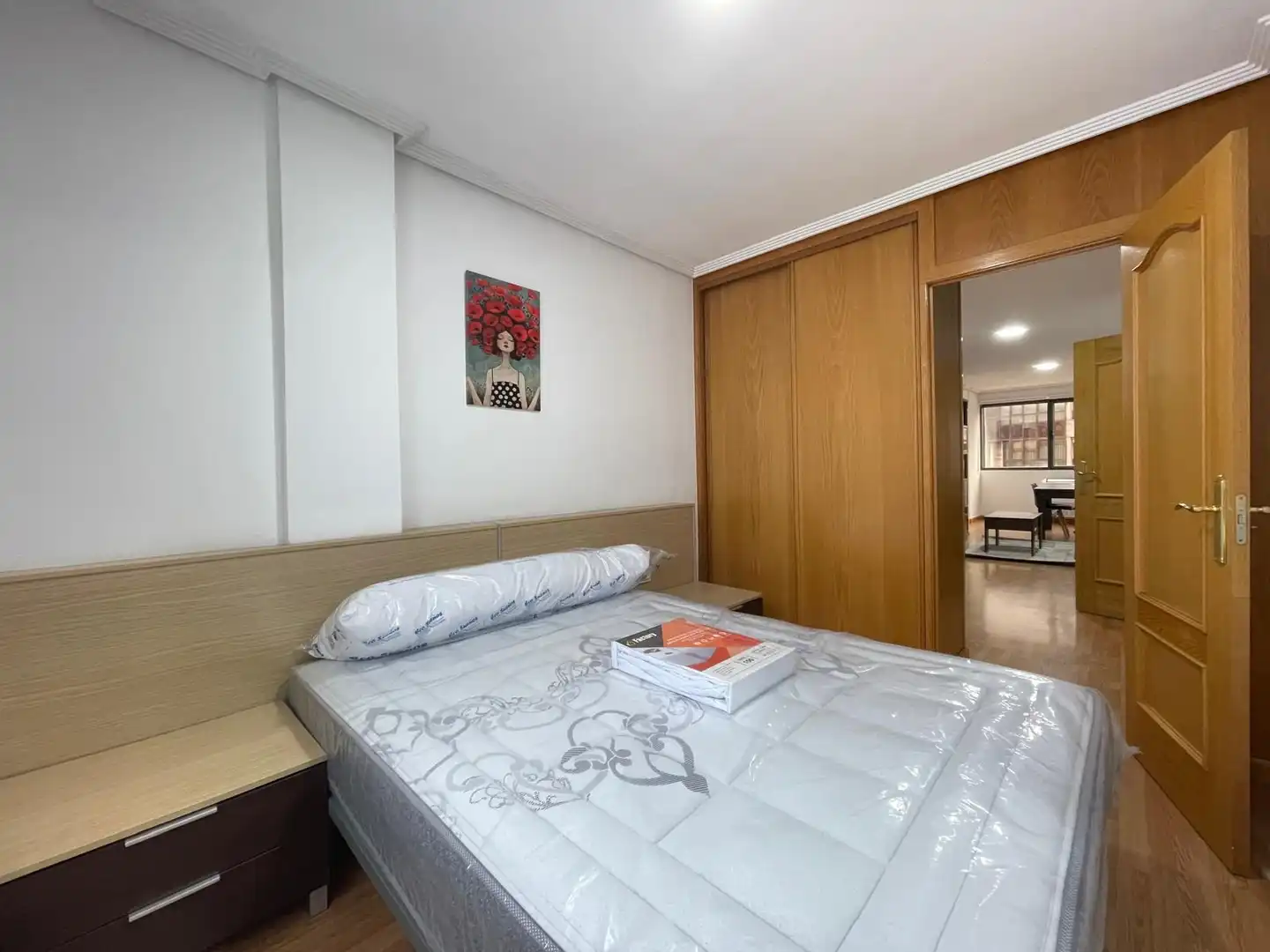 Schlafzimmer von Wohnung zur Miete in Ponferrada mit Möbliert und Balkon