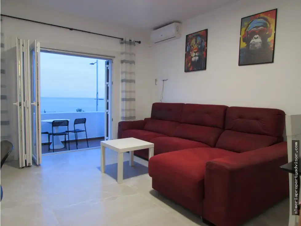 Sala d'estar de Apartament de lloguer en Mojácar amb Aire condicionat, Calefacció i Terrassa