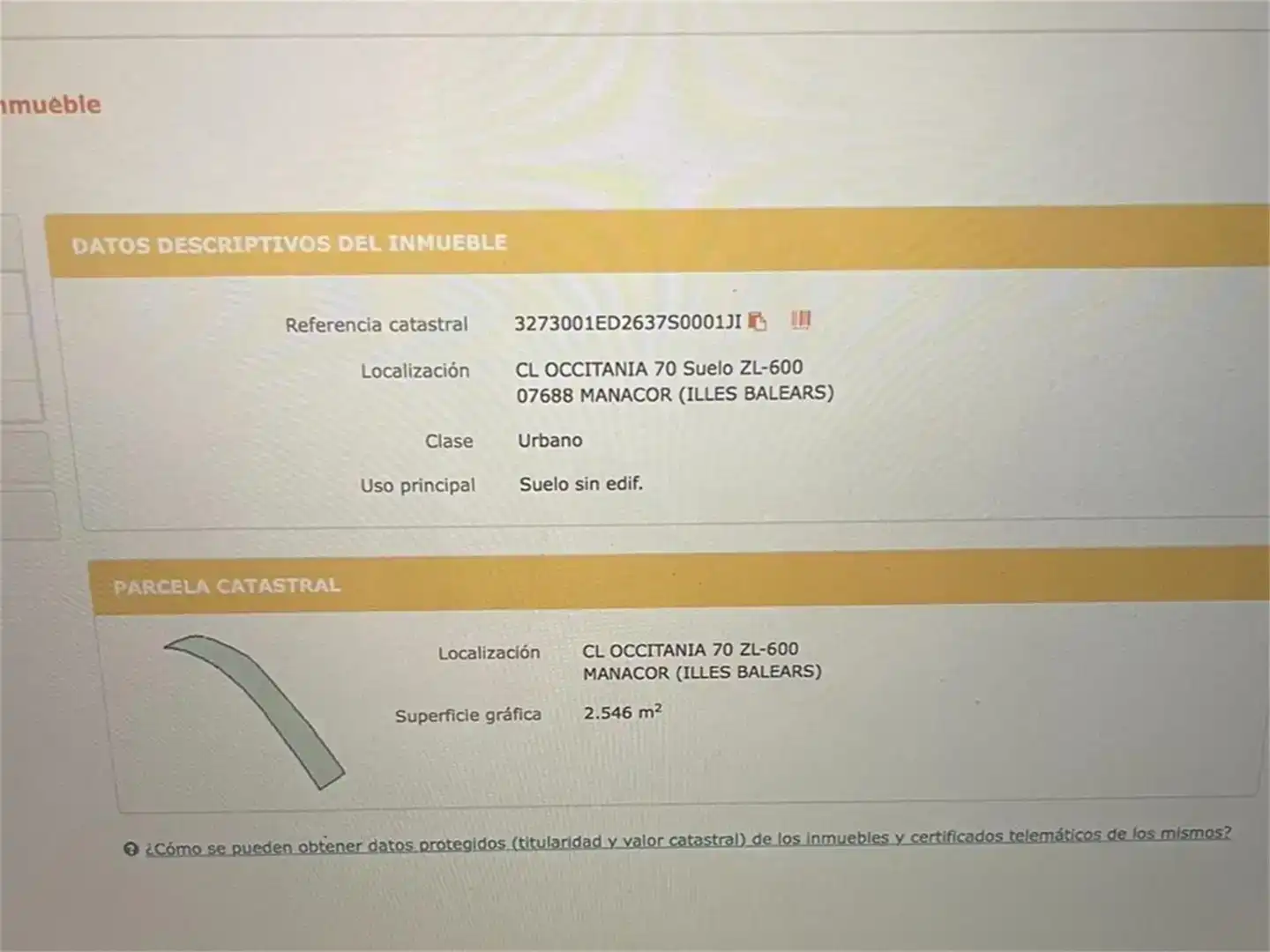 Parking of Land for sale in Manacor