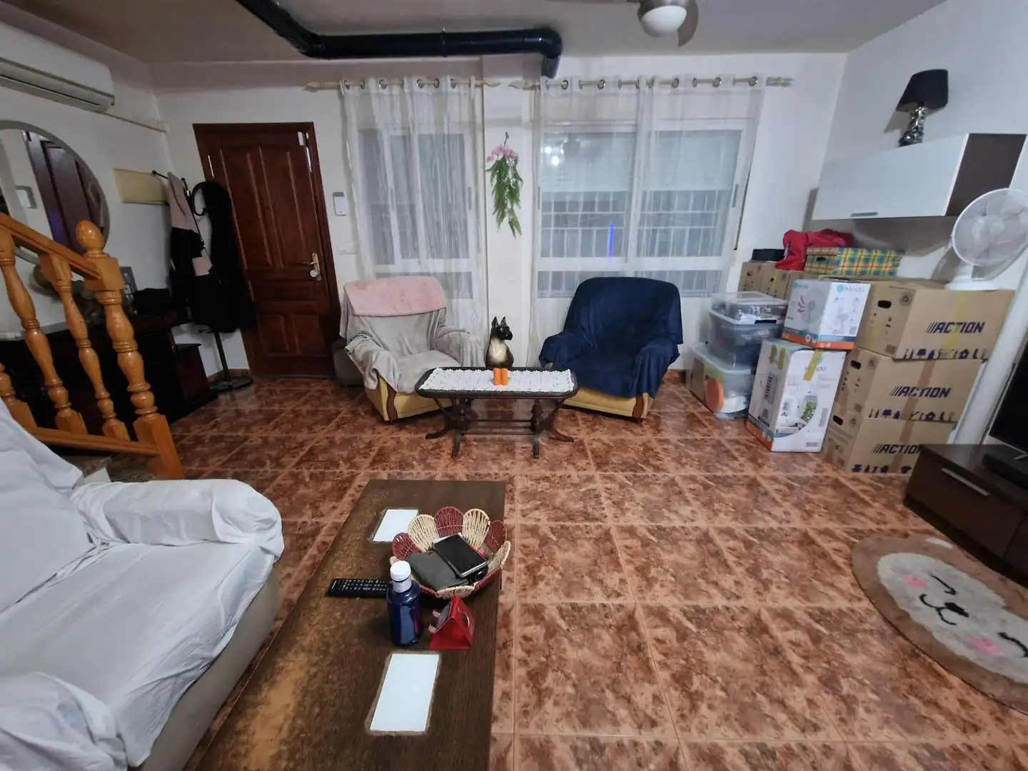 Wohnzimmer von Einfamilien-Reihenhaus zum Verkauf in Águilas mit Klimaanlage, Privatgarten und Terrasse