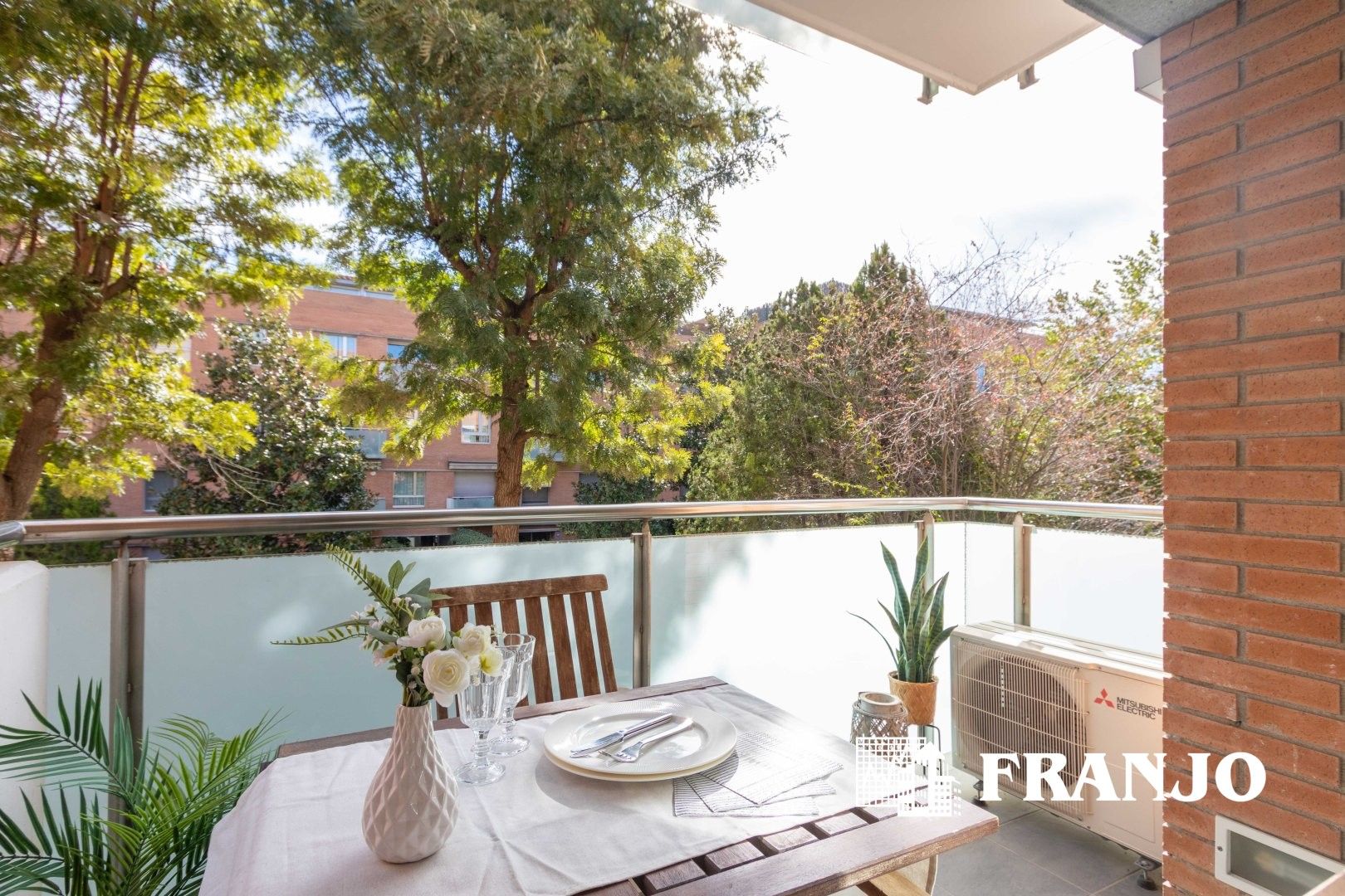 Balcony of Flat for sale in Sant Cugat del Vallès  with Air Conditioner, Heating and Swimming Pool