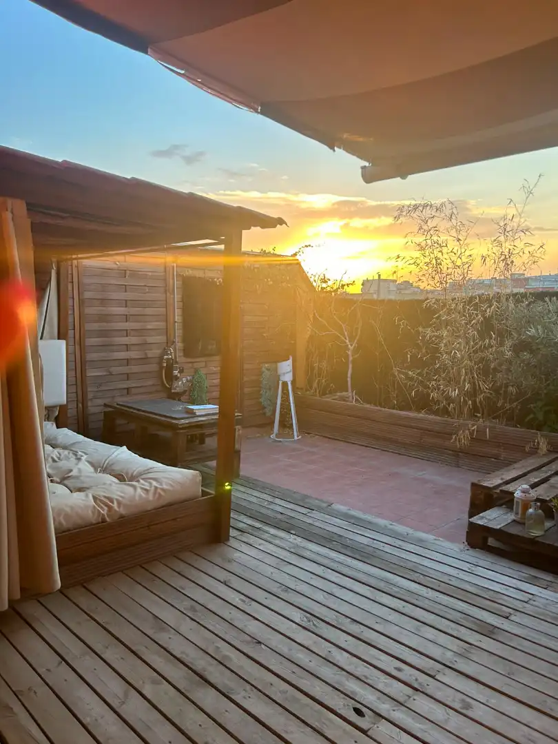 Terraza de Ático en venta en Santa Coloma de Gramenet con Aire acondicionado, Parquet y Terraza