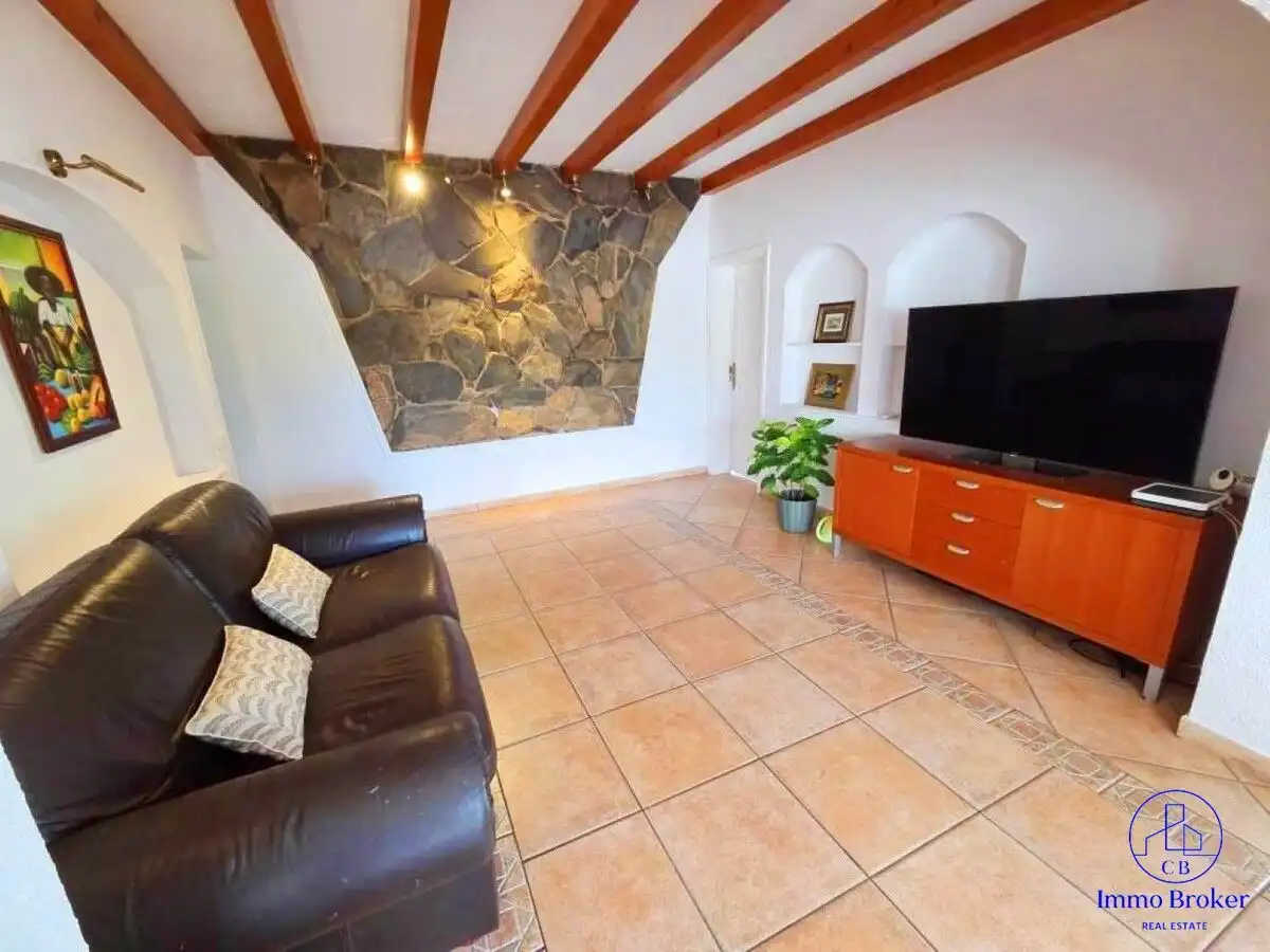 Sala d'estar de Finca rústica en venda en Guía de Isora amb Aire condicionat, Jardí privat i Traster