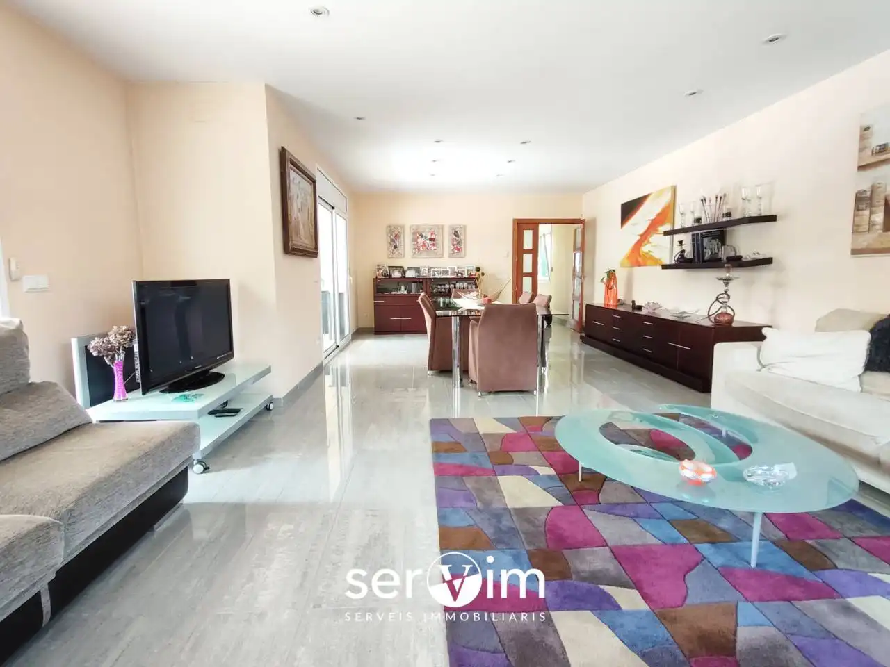 Living room of Houses for sale in Llagostera  with Air Conditioner, Private garden and Terrace
