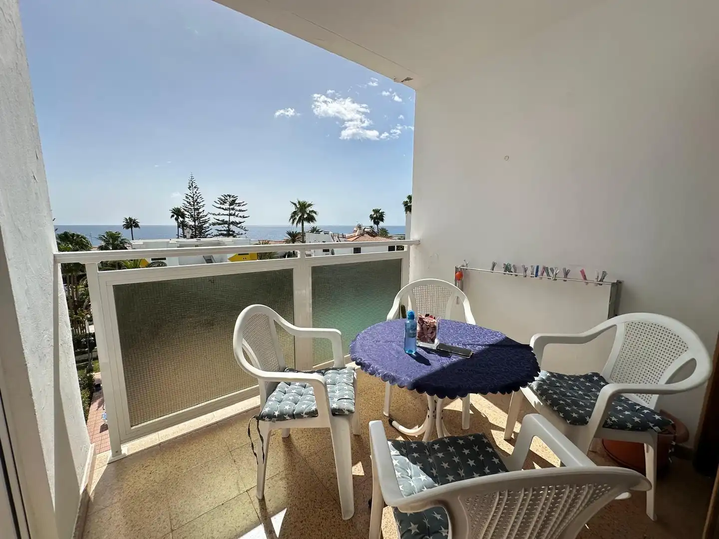 Terraza de Apartamento en venta en San Bartolomé de Tirajana con Amueblado, Balcón y Piscina comunitaria
