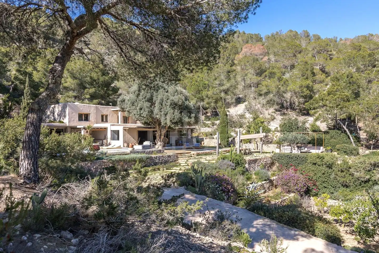 Garten von Haus oder Chalet zur Miete in Sant Josep de sa Talaia mit Klimaanlage, Privatgarten und Schwimmbad