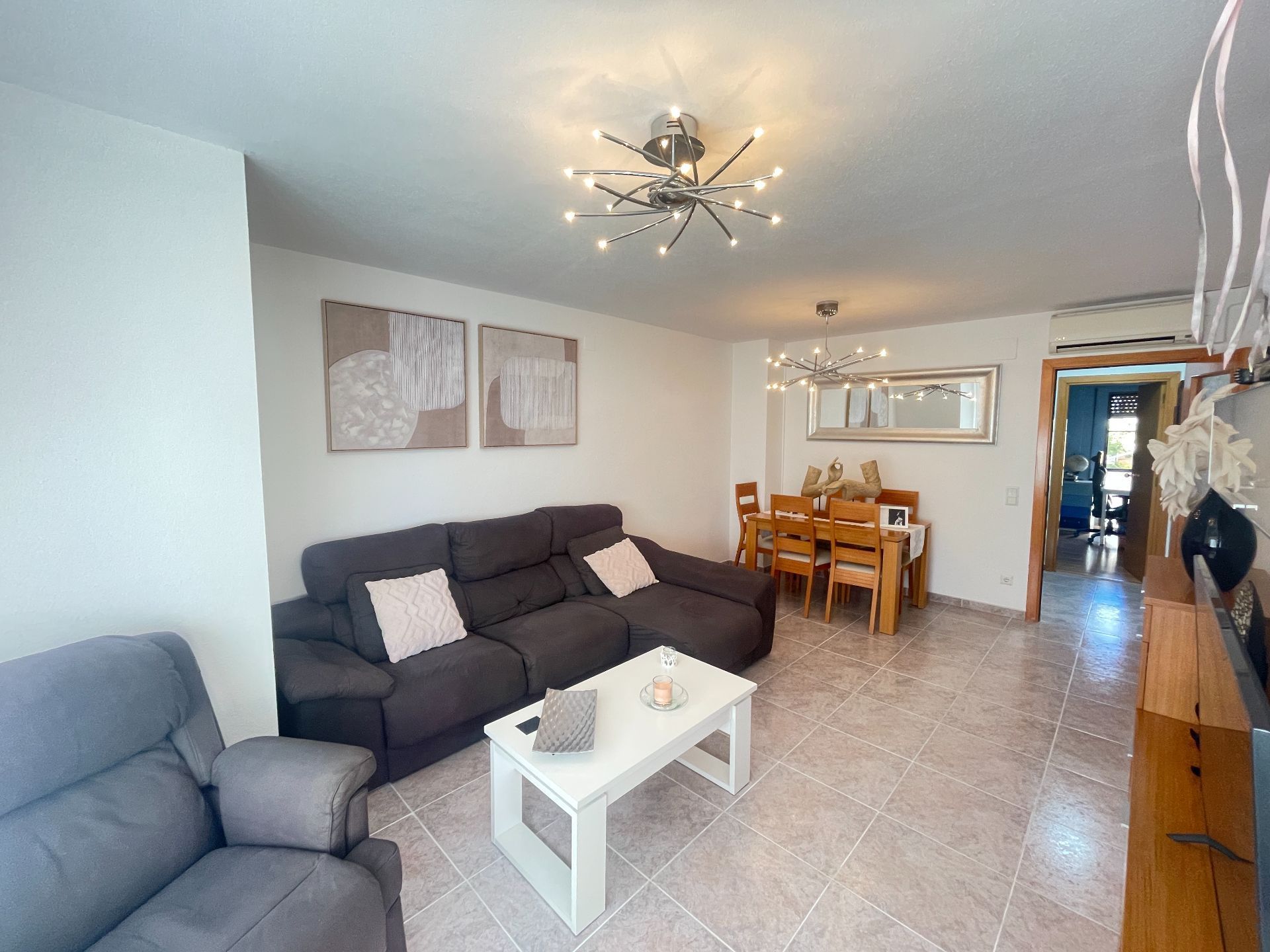 Living room of Flat for sale in Roquetes  with Air Conditioner, Heating and Terrace
