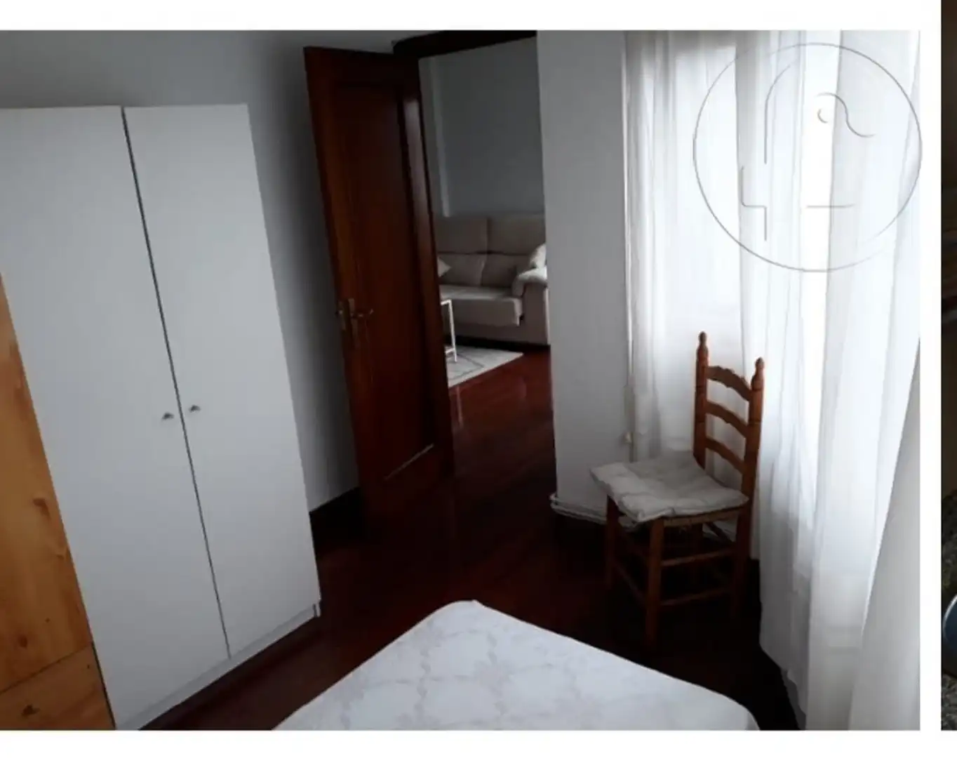 Schlafzimmer von Wohnung zur Miete in Santander mit Heizung, Parkett und Möbliert