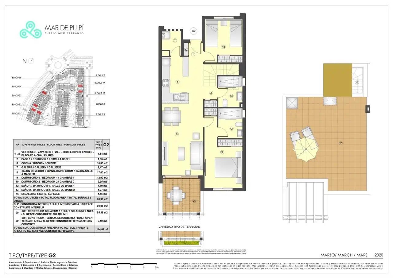 Penthouse with pool for sale in San Juan de los Terreros, imagen 6