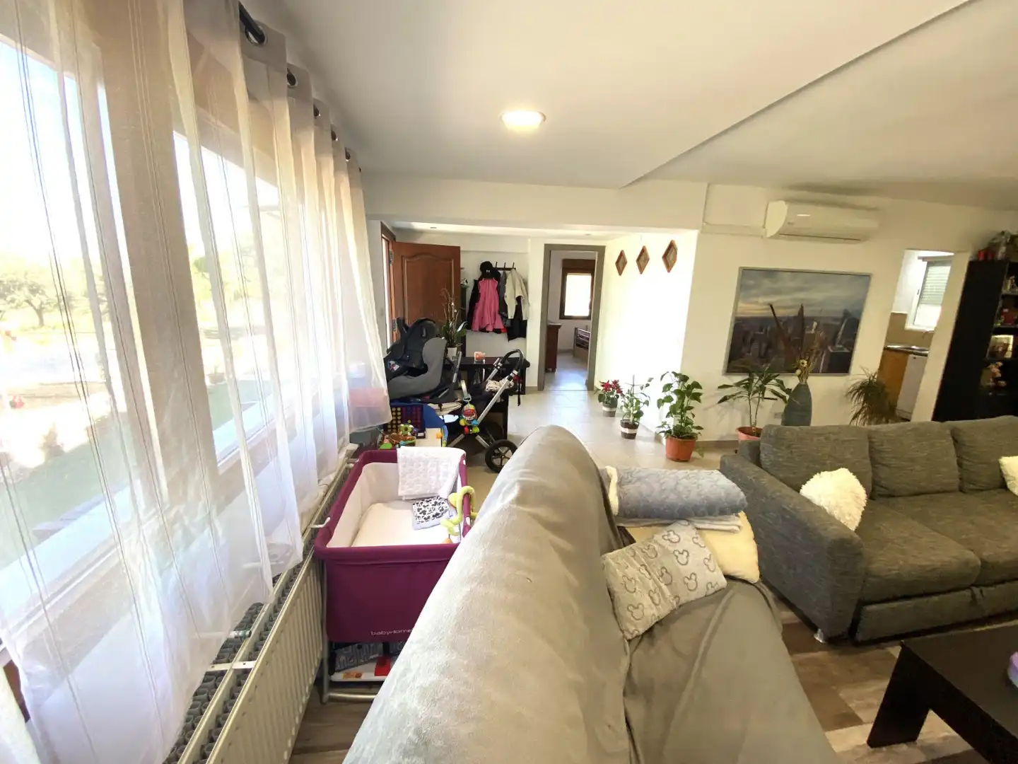 Sala de estar de Casa o chalet en venta en Sax con Aire acondicionado, Parquet y Horno