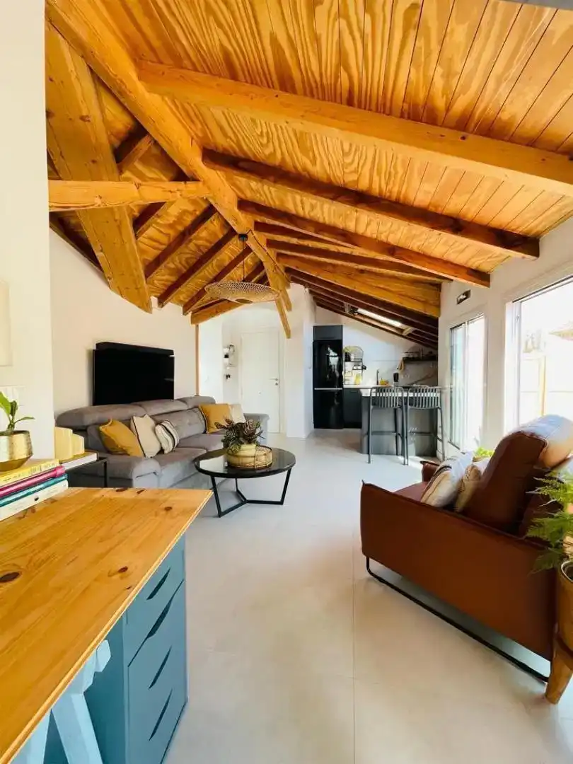 Sala de estar de Ático de alquiler en Málaga con Aire acondicionado y Amueblado