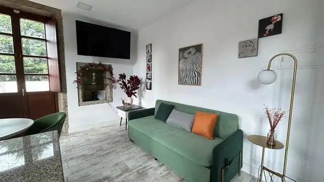 Sala de estar de Apartamento de alquiler en Santiago de Compostela  con Terraza, Amueblado y Horno