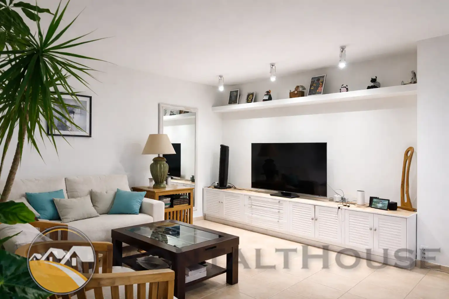 Sala de estar de Piso en venta en Sant Vicenç de Montalt con Calefacción, Terraza y Piscina comunitaria