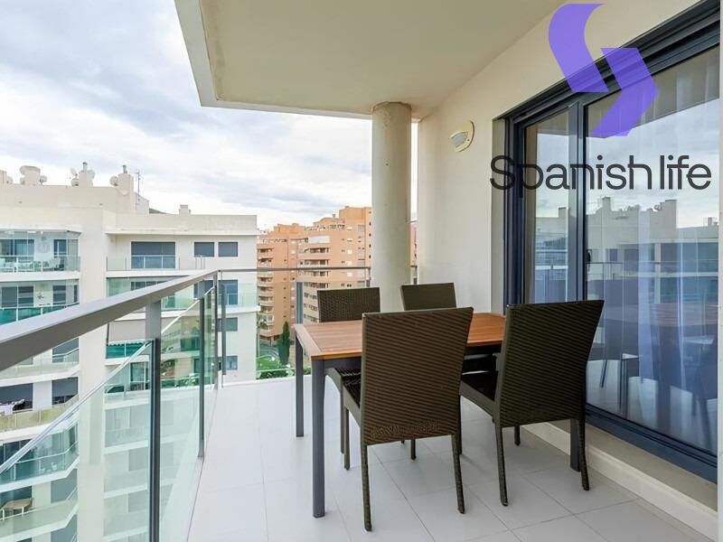 Balcony of Flat for sale in Villajoyosa / La Vila Joiosa  with Air Conditioner, Private garden and Terrace