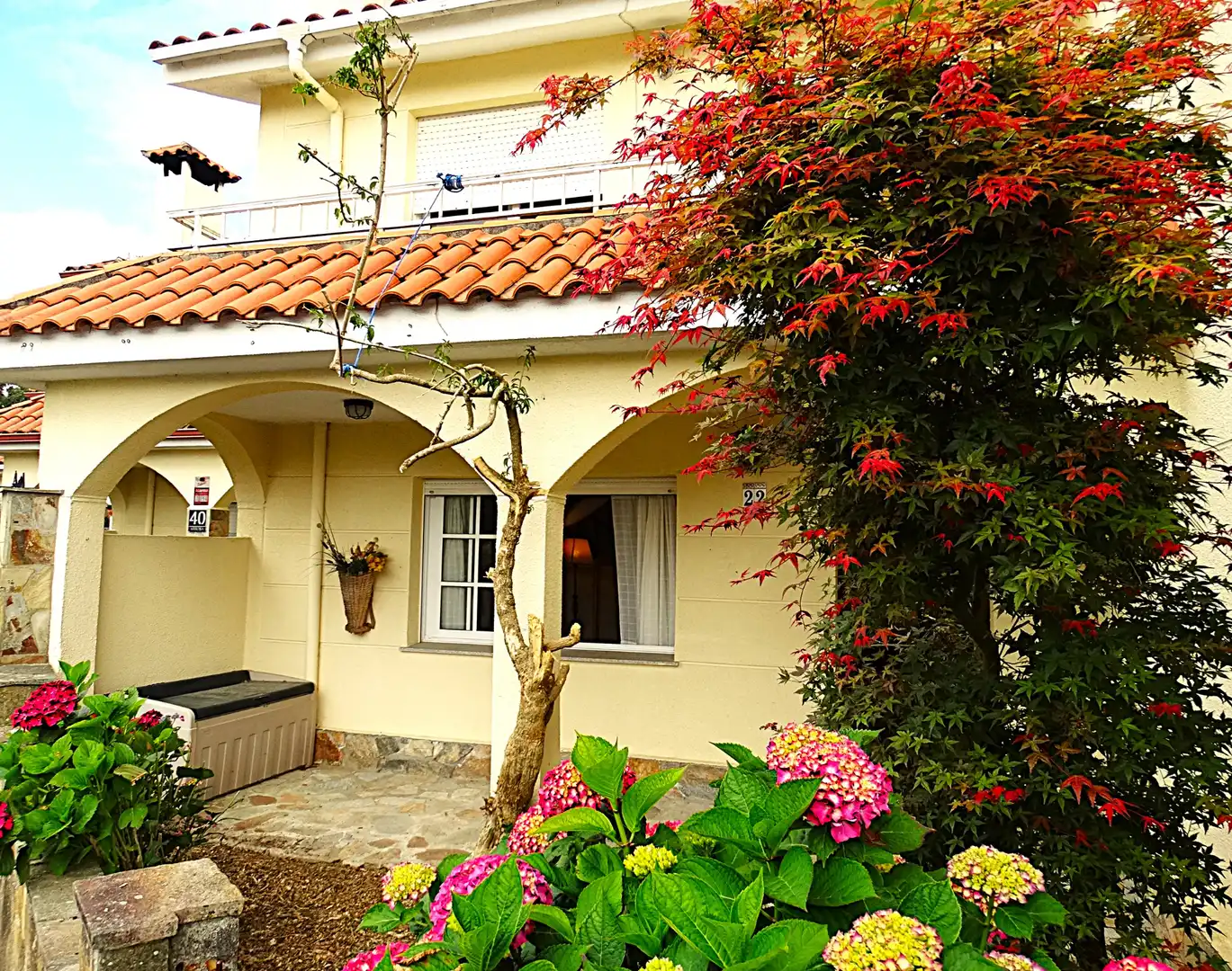 Jardín de Casa adosada en venta en Miño con Jardín privado, Parquet y Terraza