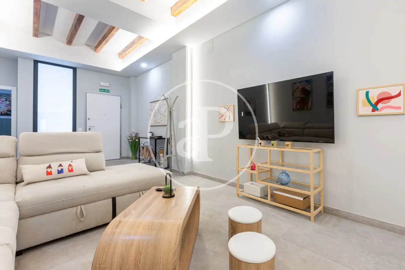 Wohnzimmer von Maisonette zum Verkauf in Valencia mit Klimaanlage, Heizung und Privatgarten