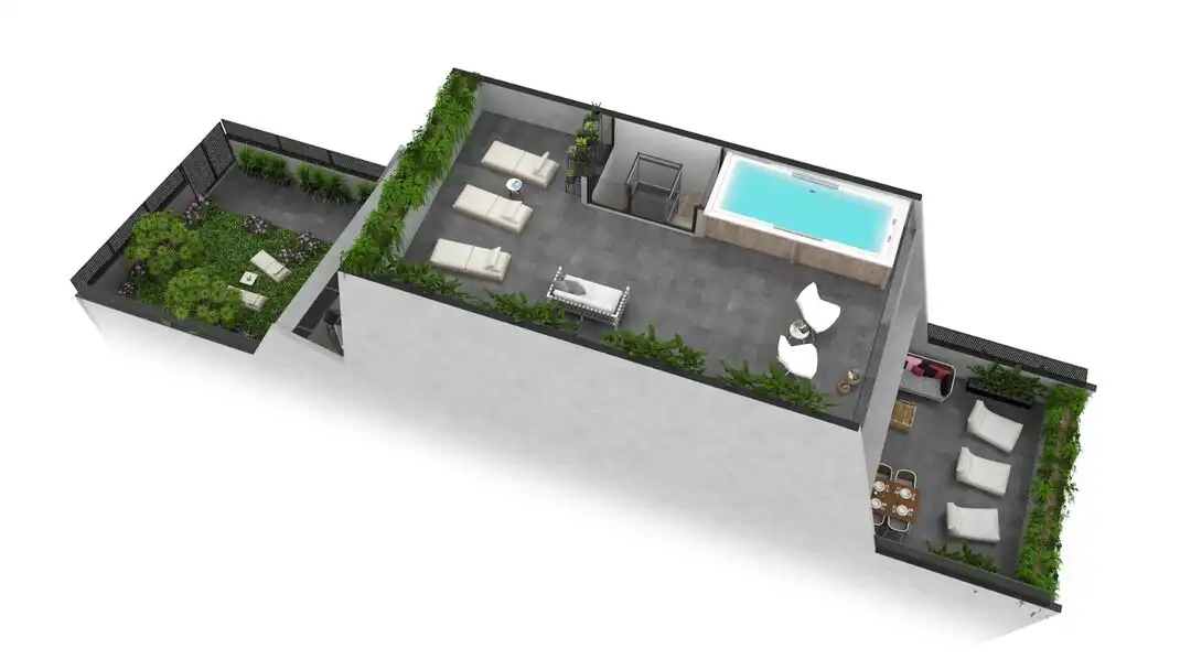 Terrasse von Wohnung zum Verkauf in Donostia - San Sebastián  mit Klimaanlage, Heizung und Privatgarten