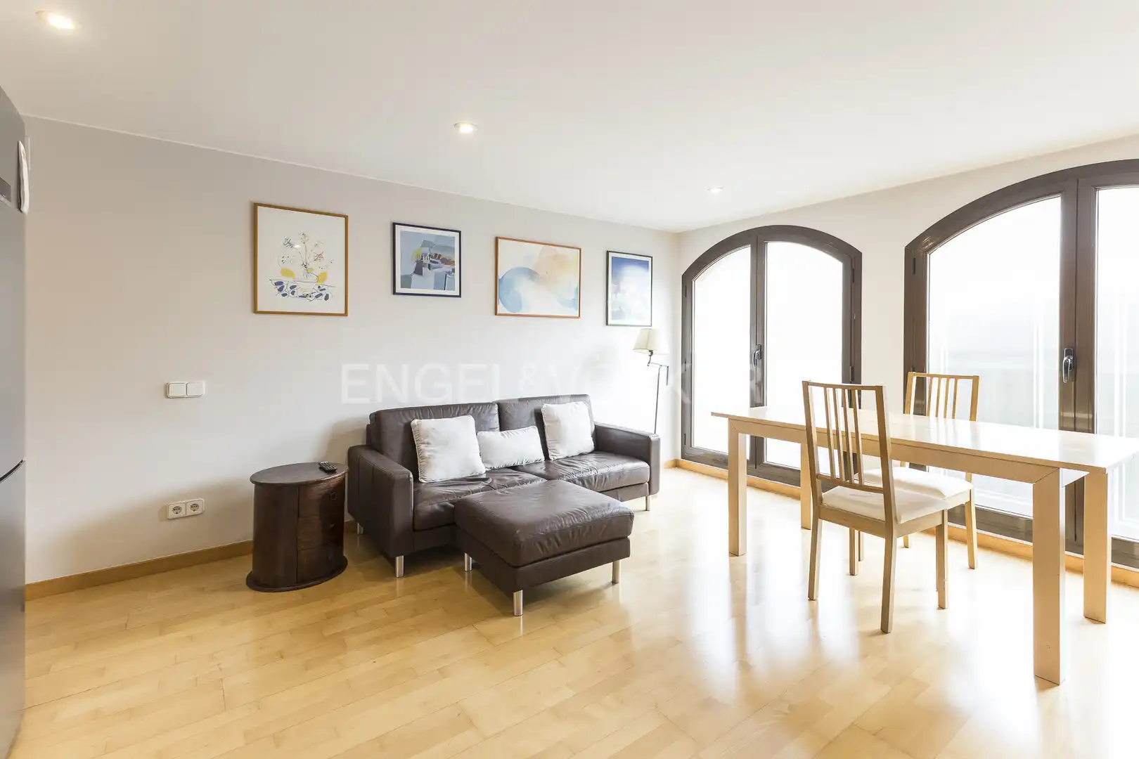 Living room of Flat for rent in Barcelona  with Air Conditioner, Heating and Parquet flooring